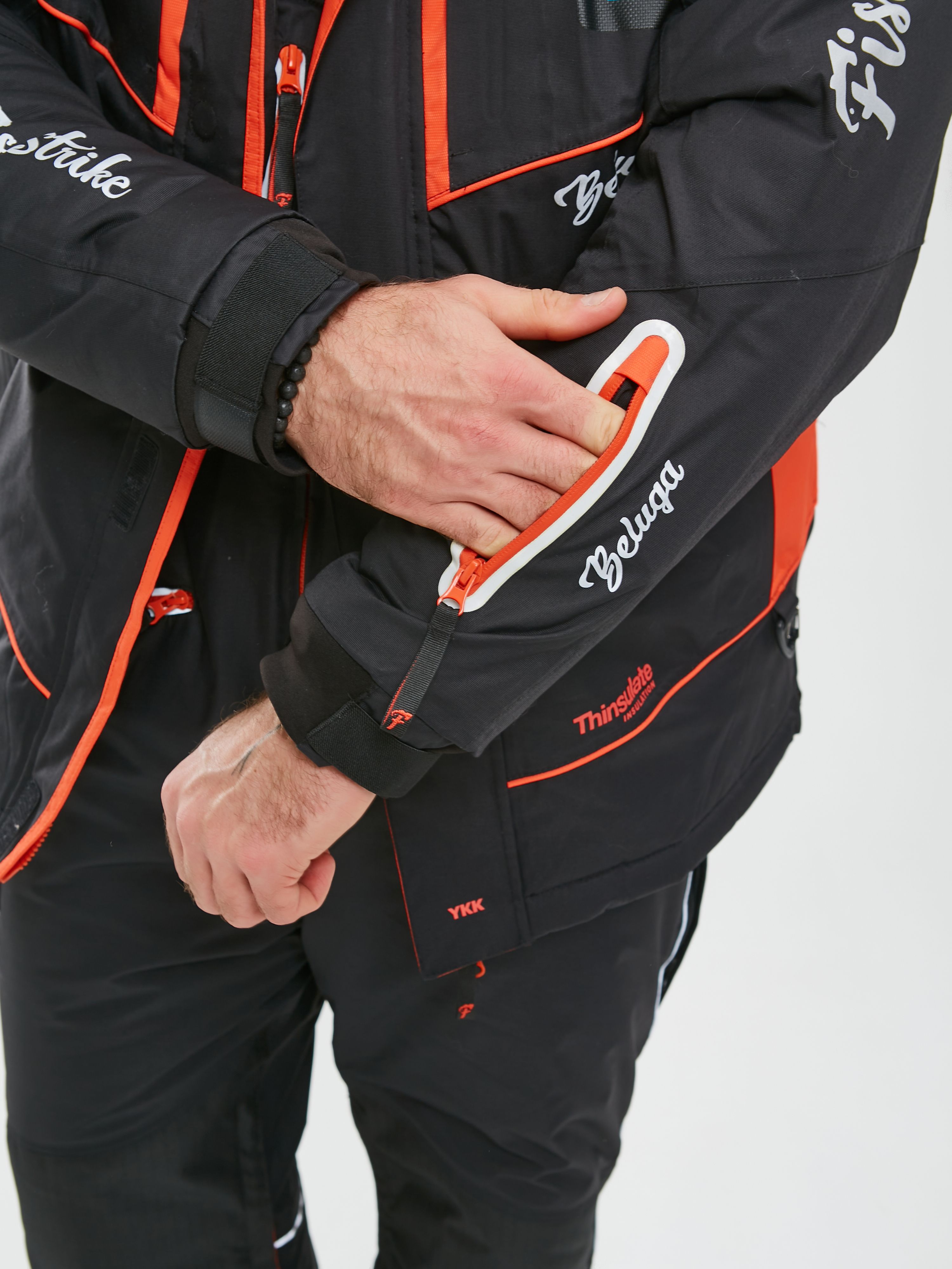 Детальная фотография — Костюм зимний Fish Strike Белуга р.56-58 черный, красный (до -45°С)