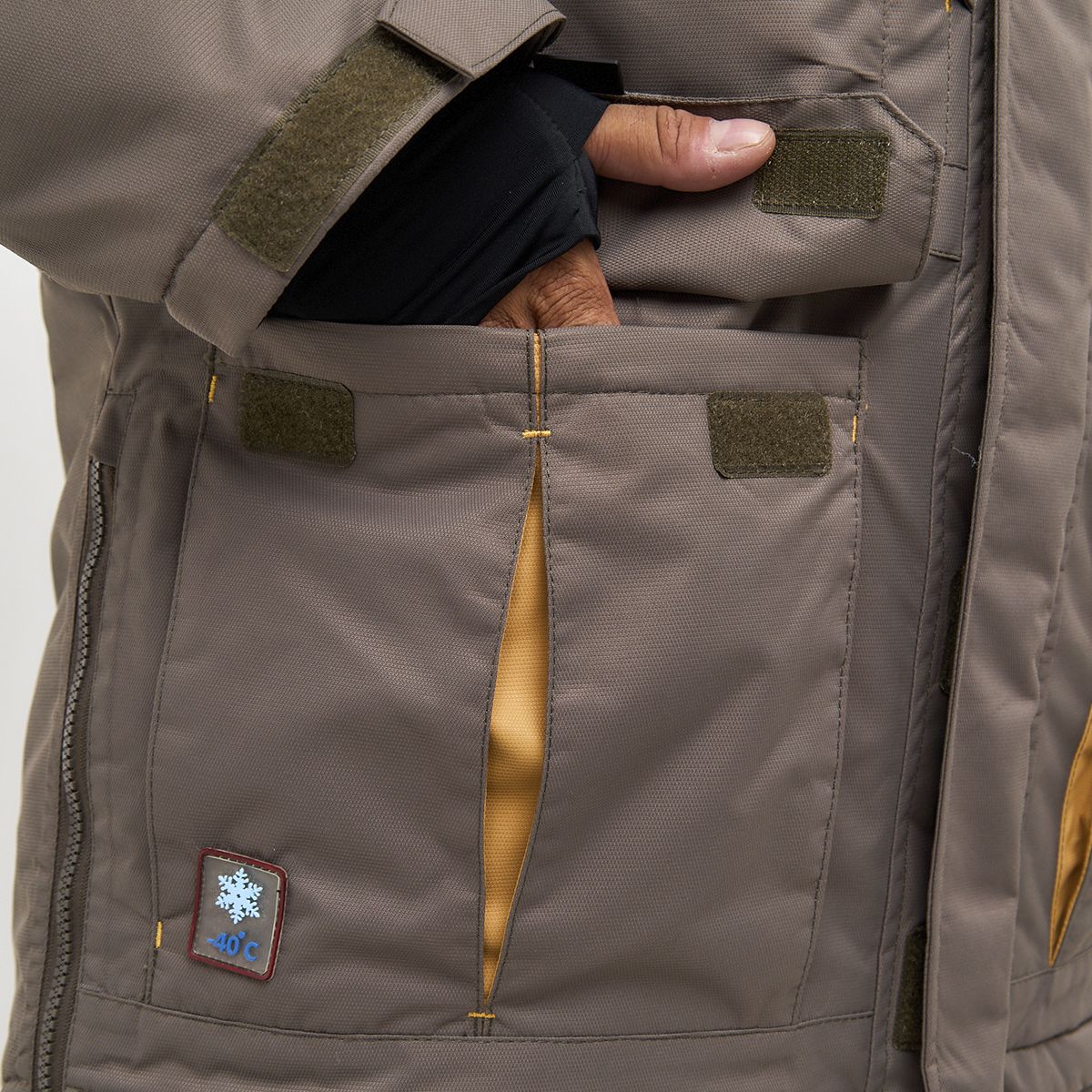 Детальная фотография — Костюм зимний Canadian Camper Siberia Pro р.XL(52-54) рост 170-176 коричневый (до -40°С)