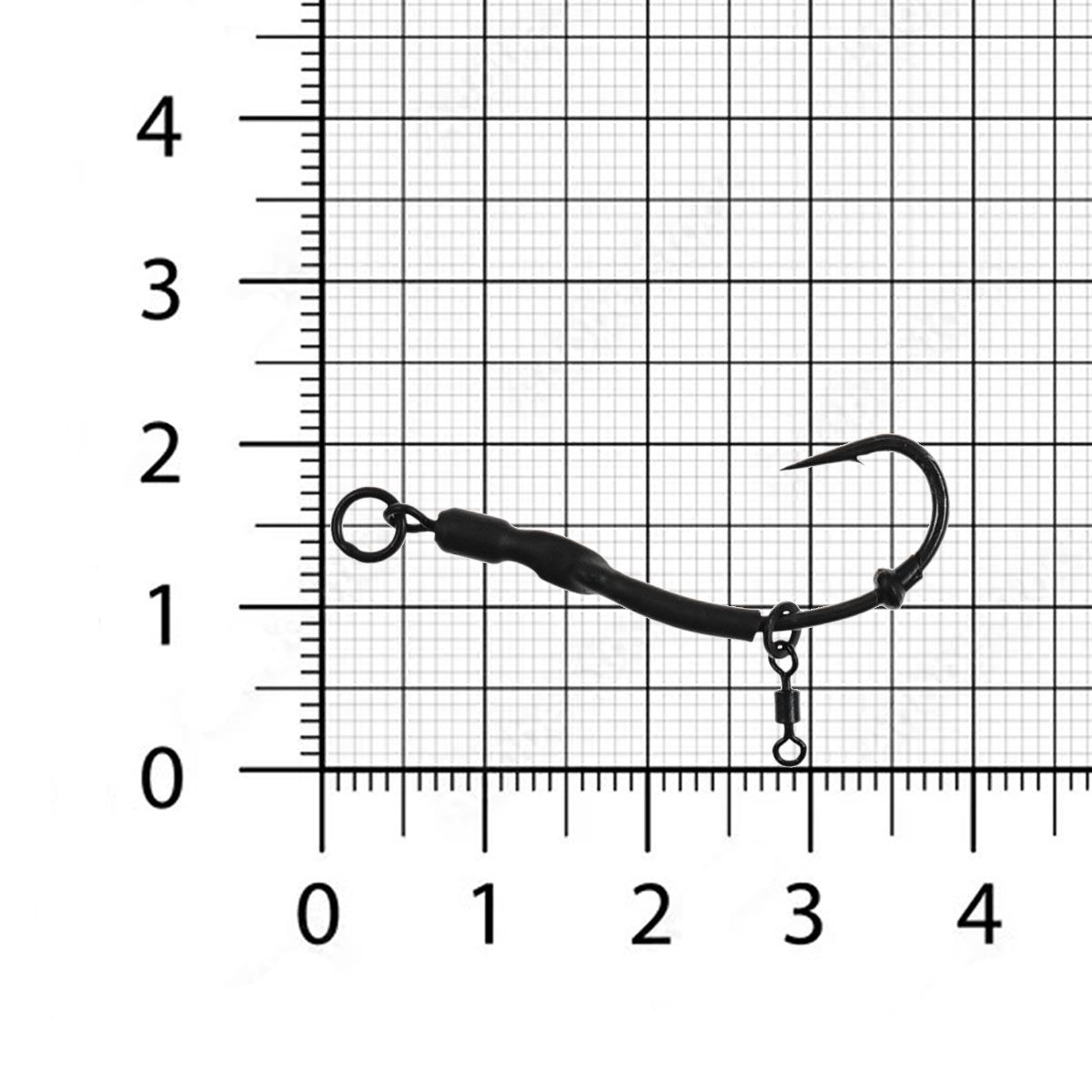 Детальная фотография — Монтажи Карповые Kaida Ronnie Rig №4 (3шт) (KCRR01-4)