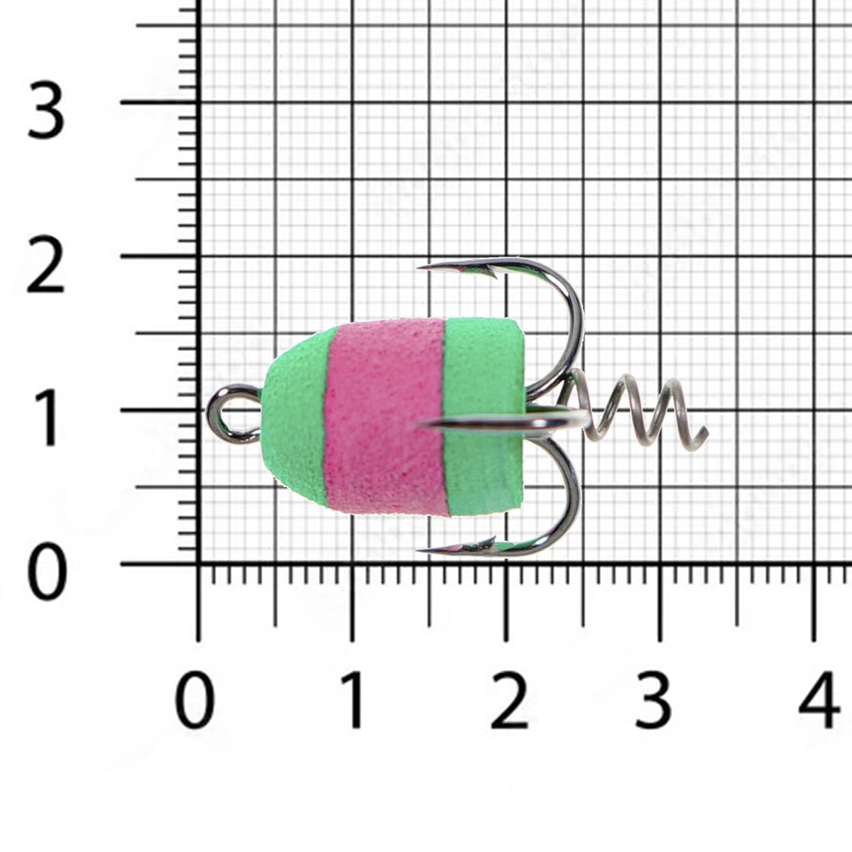 Детальная фотография — Папироска с пружинкой и тройником (ЭВА) зеленая, розовая