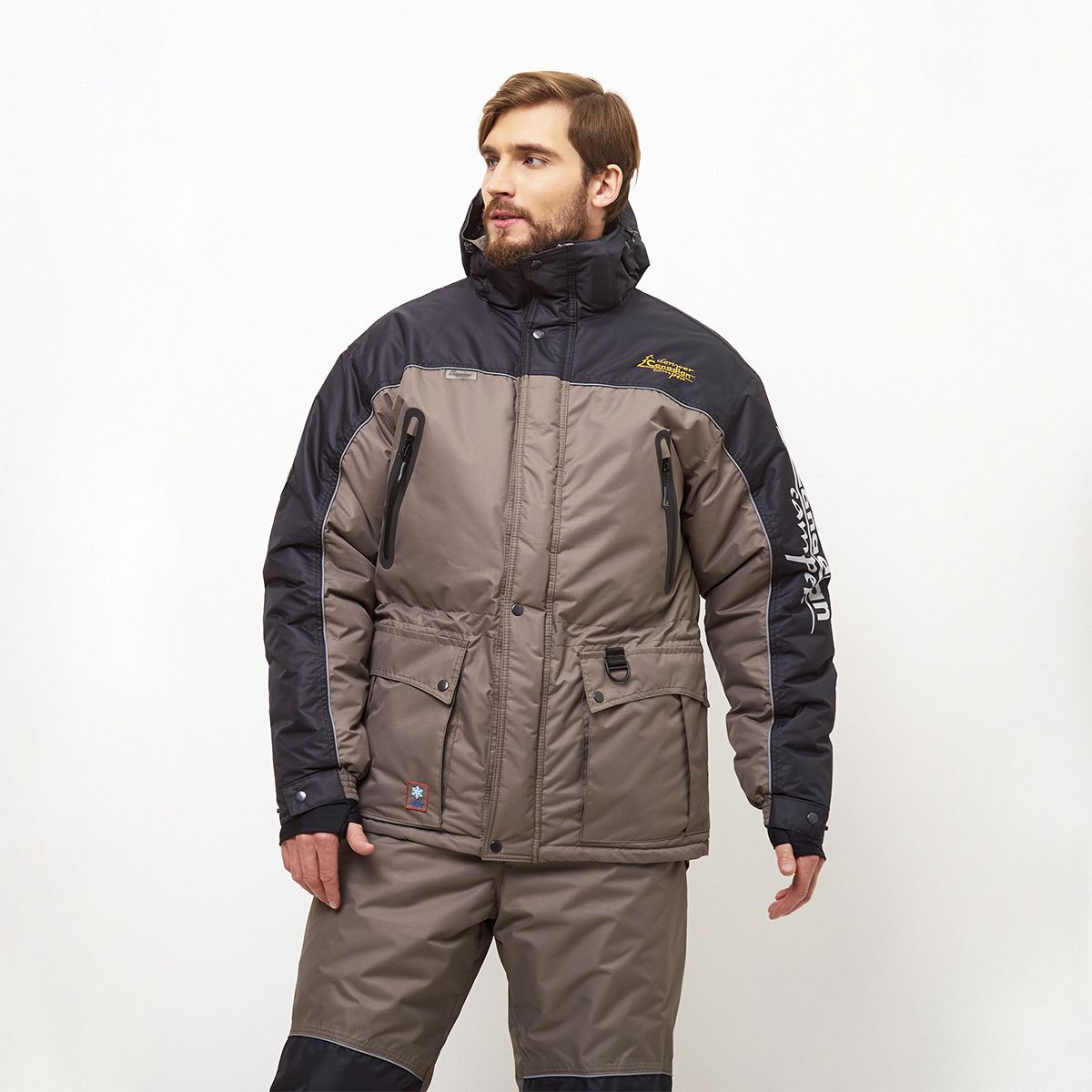 Детальная фотография — Костюм зимний Canadian Camper Denwer Pro р.L(48-50) рост 180-188 черный, коричневый (до -35°С)