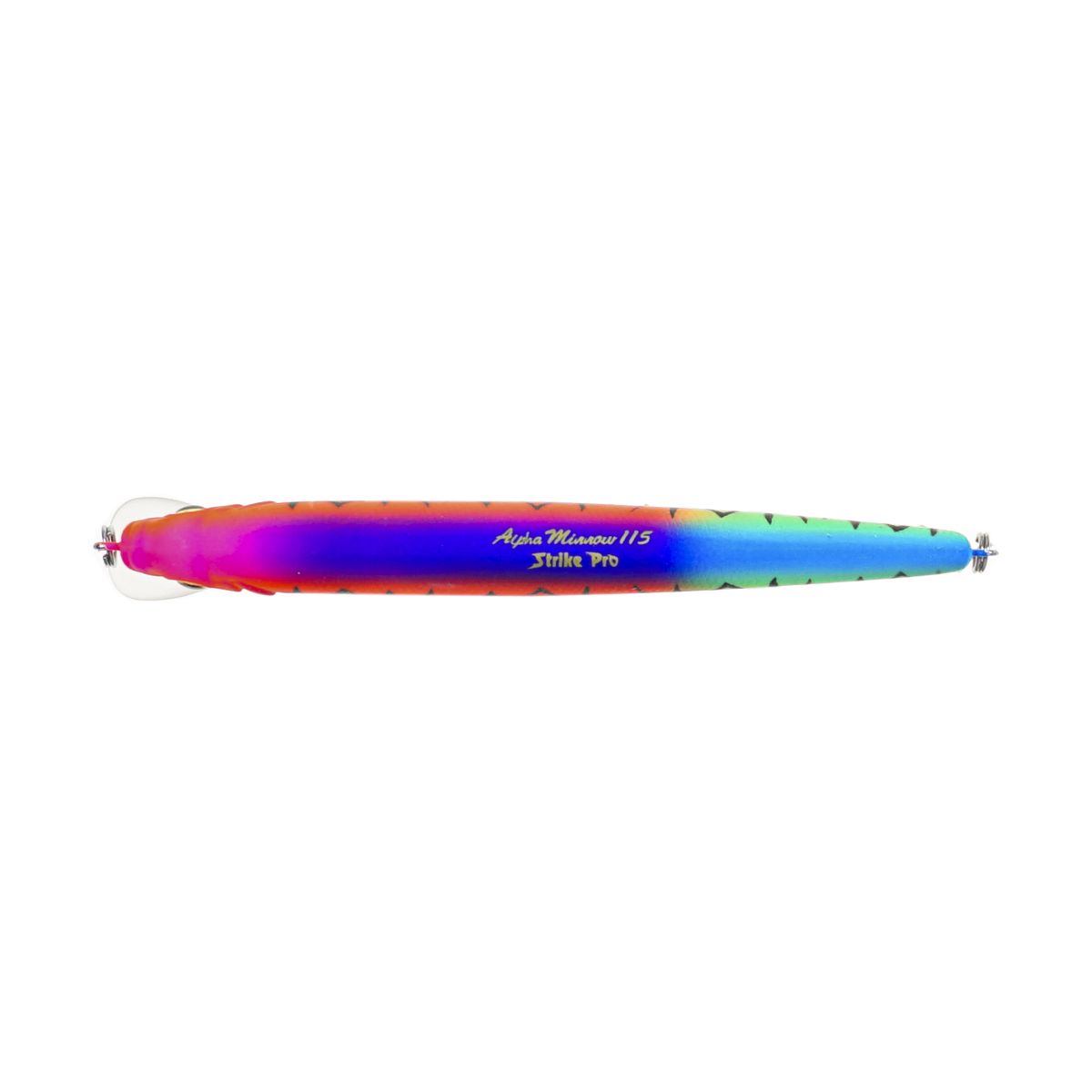 Детальная фотография — Воблер Strike Pro Alpha Minnow 115 плавающий 115мм 12гр 0,6м-1,6м цвет A244S (Parrot Mat Tiger) (EG-033F#A244S)