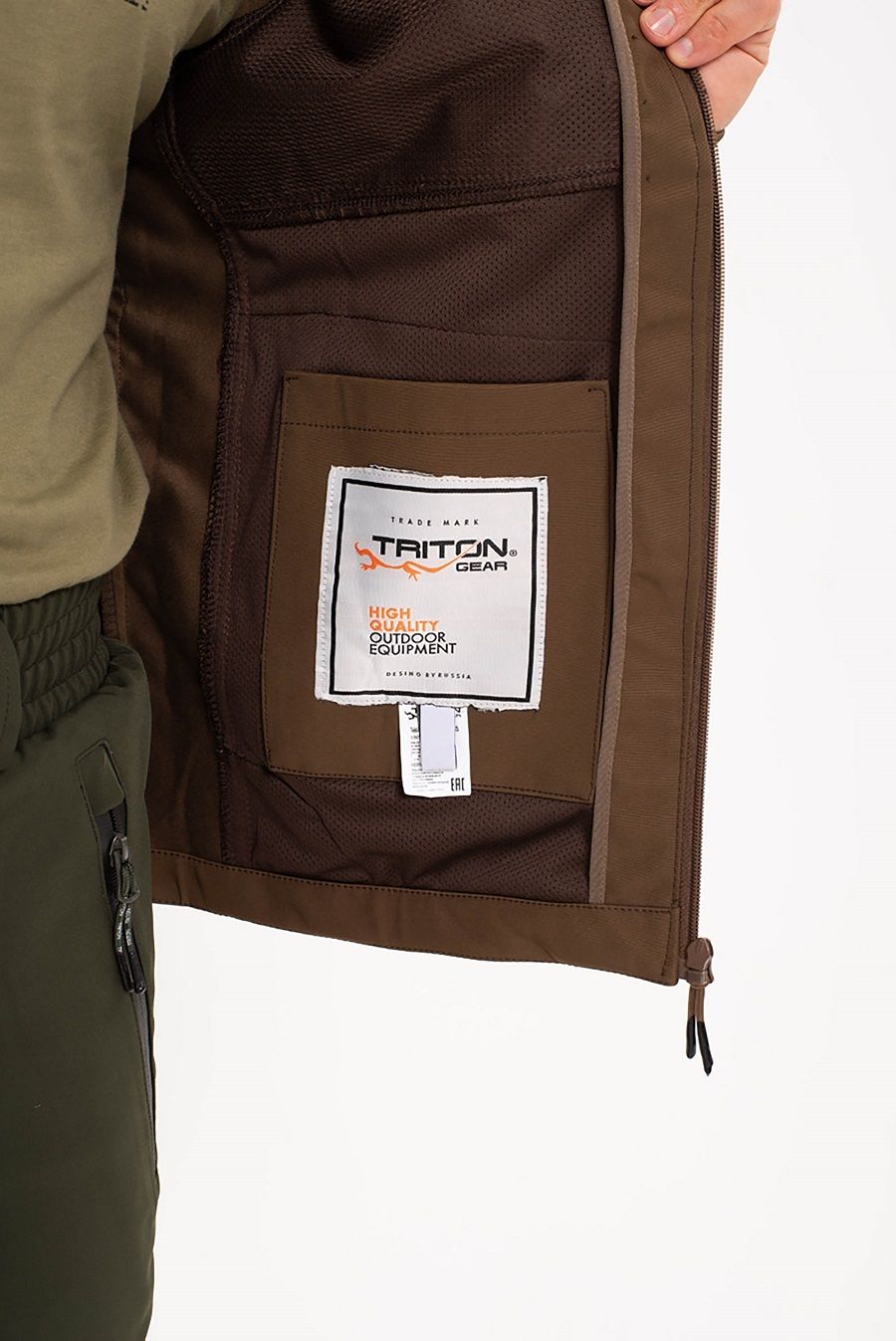 Детальная фотография — Жакет TritonGear Ridge (SoftShell) р.XXXL коричневый