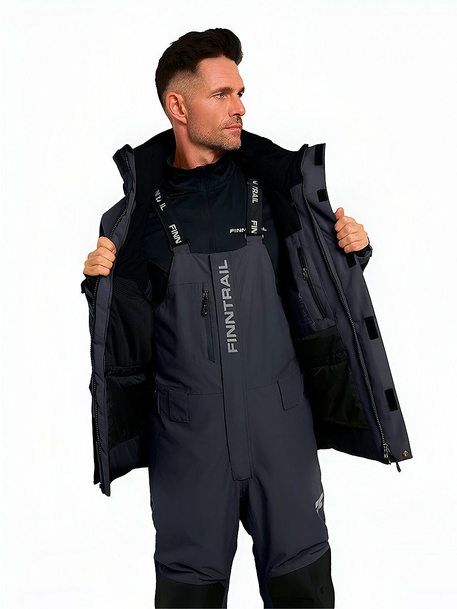 Детальная фотография — Костюм зимний Finntrail Outback DarkGrey 3753 р.XLK темно-серый (до -30°С)