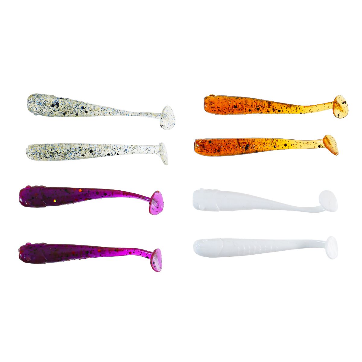 Детальная фотография — Виброхвосты съедобные CF Nano Minnow 2.2" 5,5см цвет MIX15 аромат кальмара (8шт)