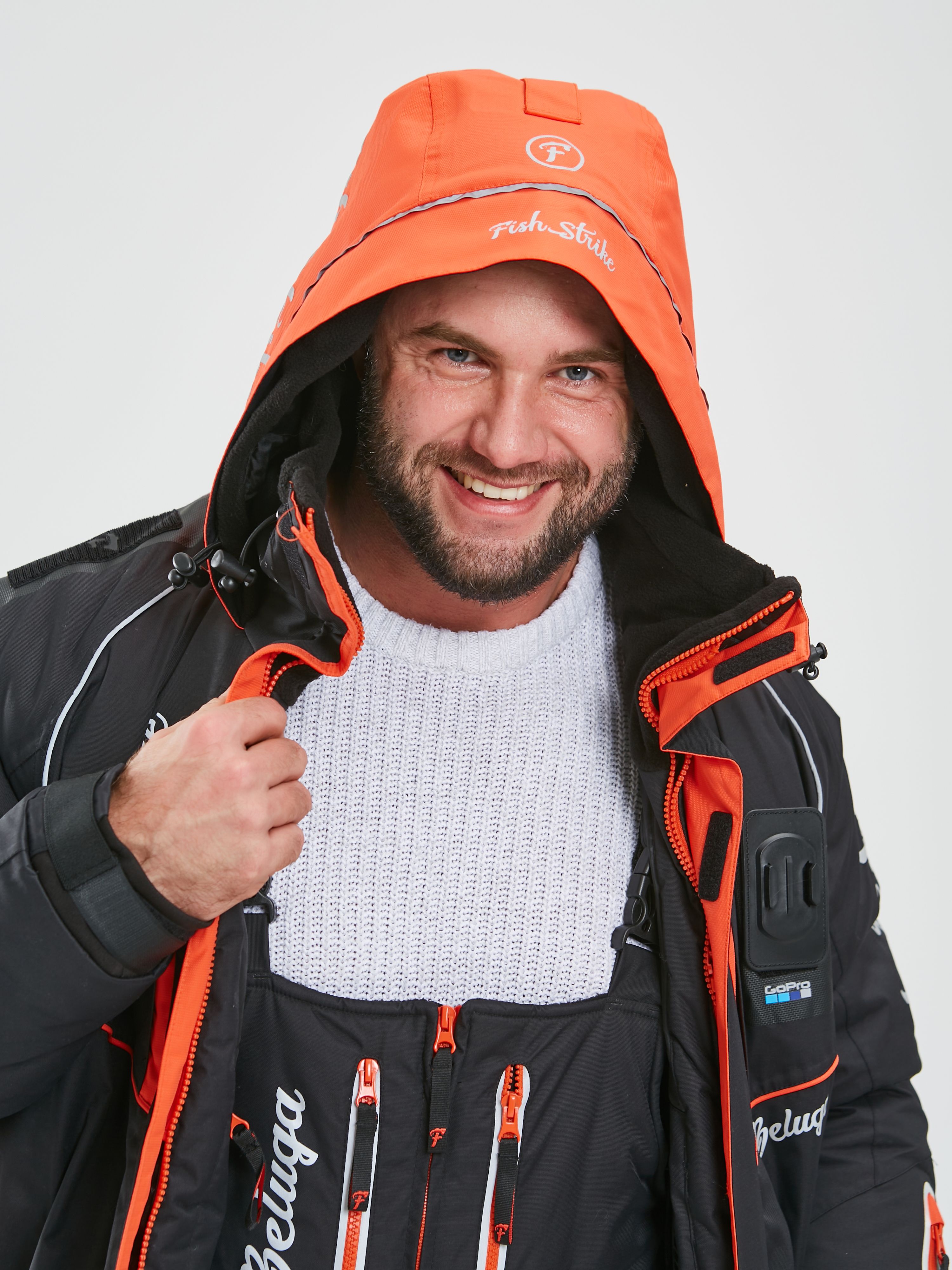 Детальная фотография — Костюм зимний Fish Strike Белуга р.56-58 черный, красный (до -45°С)