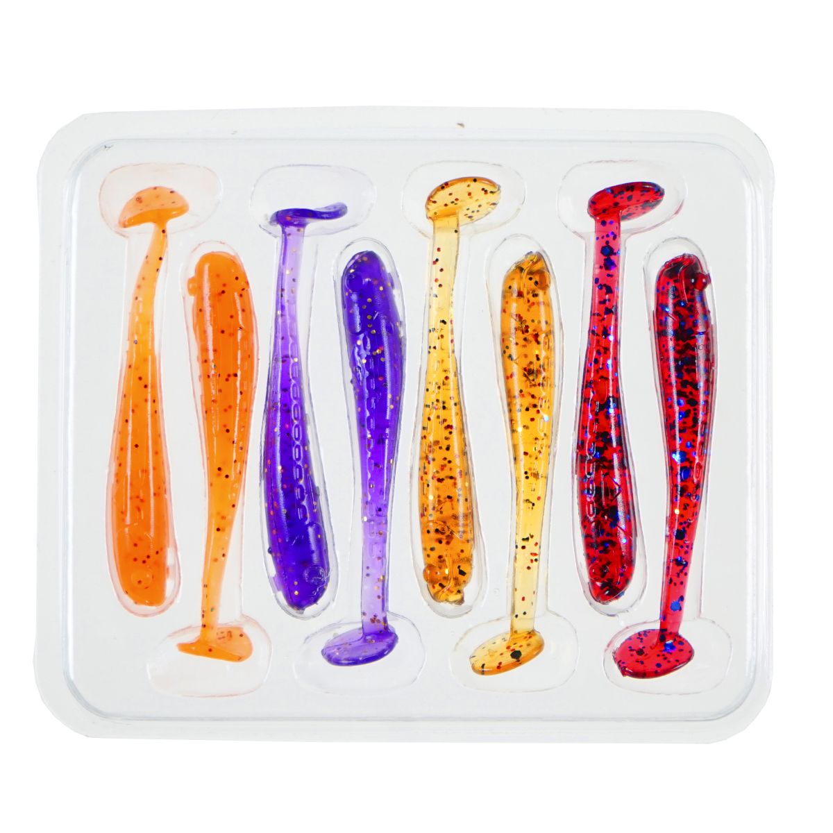 Детальная фотография — Виброхвосты CF Nano Minnow 1.6" 4см съедобные цвет MIX49 аромат кальмара (8шт)