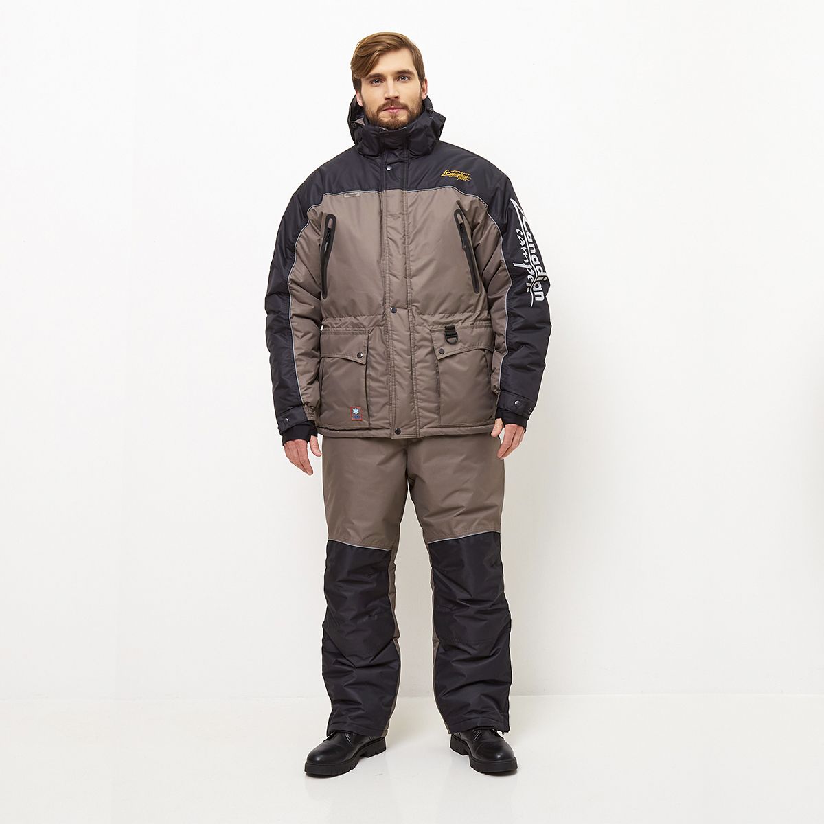 Детальная фотография — Костюм зимний Canadian Camper Denwer Pro р.L(48-50) рост 180-188 черный, коричневый (до -35°С)