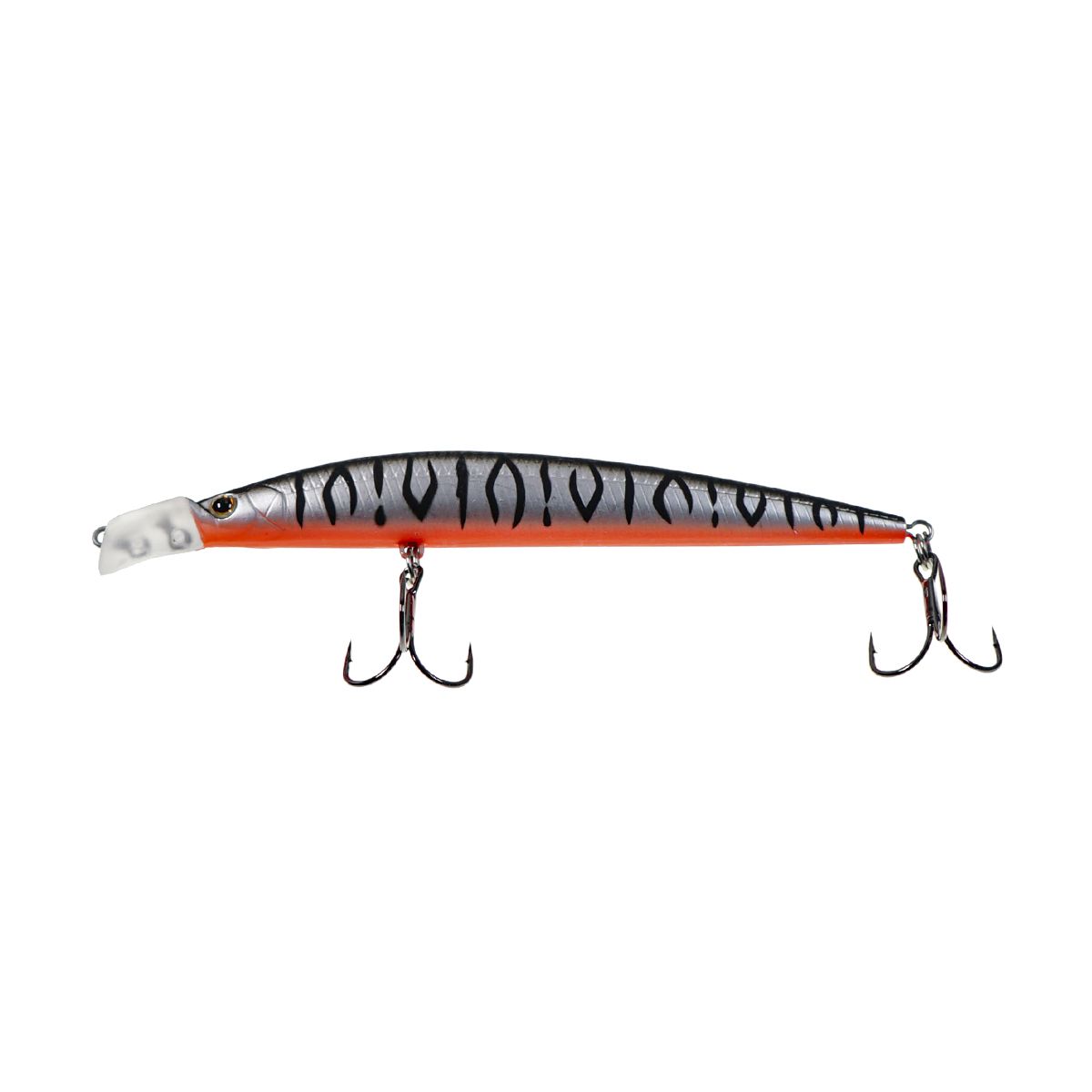 Детальная фотография — Воблер Strike Pro Top Water Minnow 110F плавающий 110мм 10,5гр 0,2м-0,7м цвет A243ES (Grey Shadow Mat Tiger) (JL-166F#A243ES)