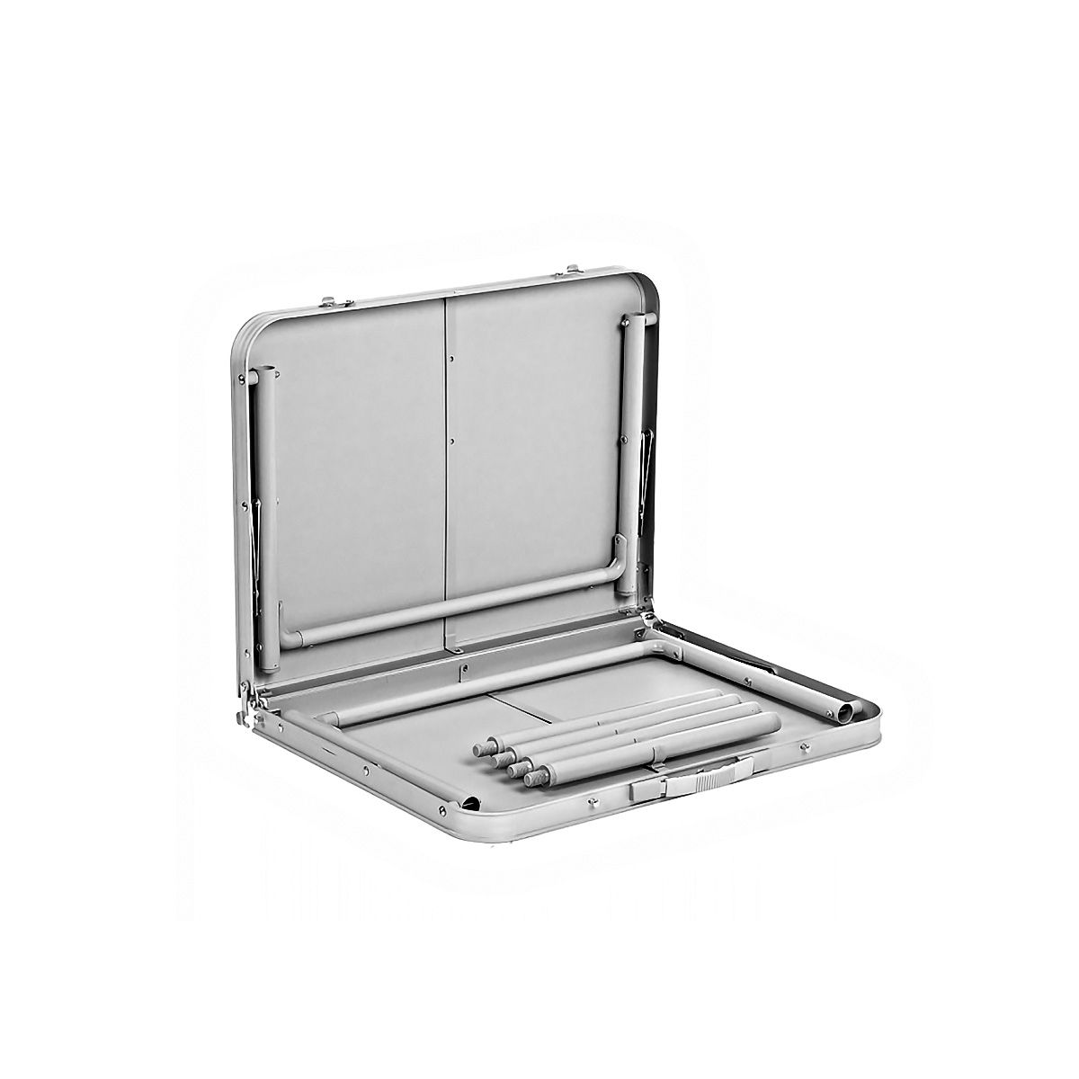 Детальная фотография — Стол Helios 90х60х37/70см складной, алюминий (T-435M-1)