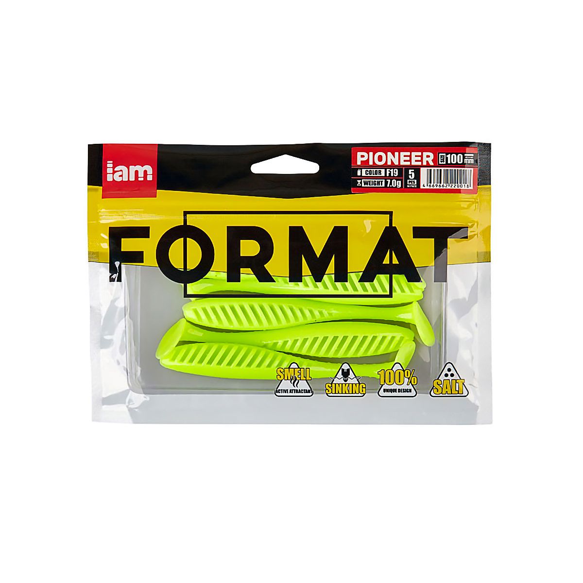 Детальная фотография — Виброхвосты Format Pioneer 10см съедобные цвет F19 (5шт)