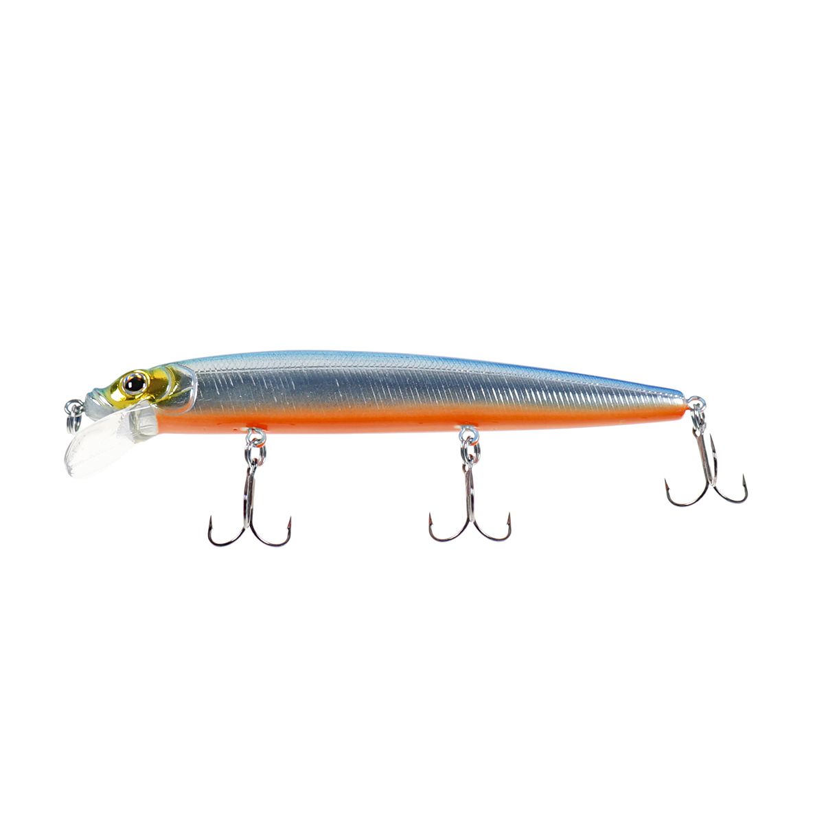 Детальная фотография — Воблер Strike Pro Alpha Minnow 115 плавающий 115мм 12гр 0,6м-1,6м цвет 626E (Blue Silver OB) (EG-033F#626E)