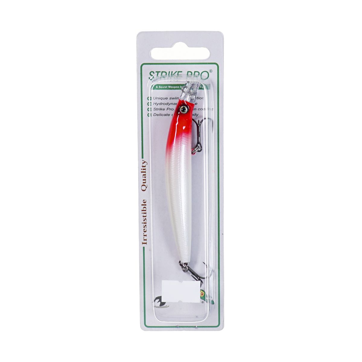 Детальная фотография — Воблер Strike Pro Top Water Minnow плавающий 90мм 10,2гр 0,1м-0,5м цвет 022PF (Milk Redhead) (JL-179F#022PF)