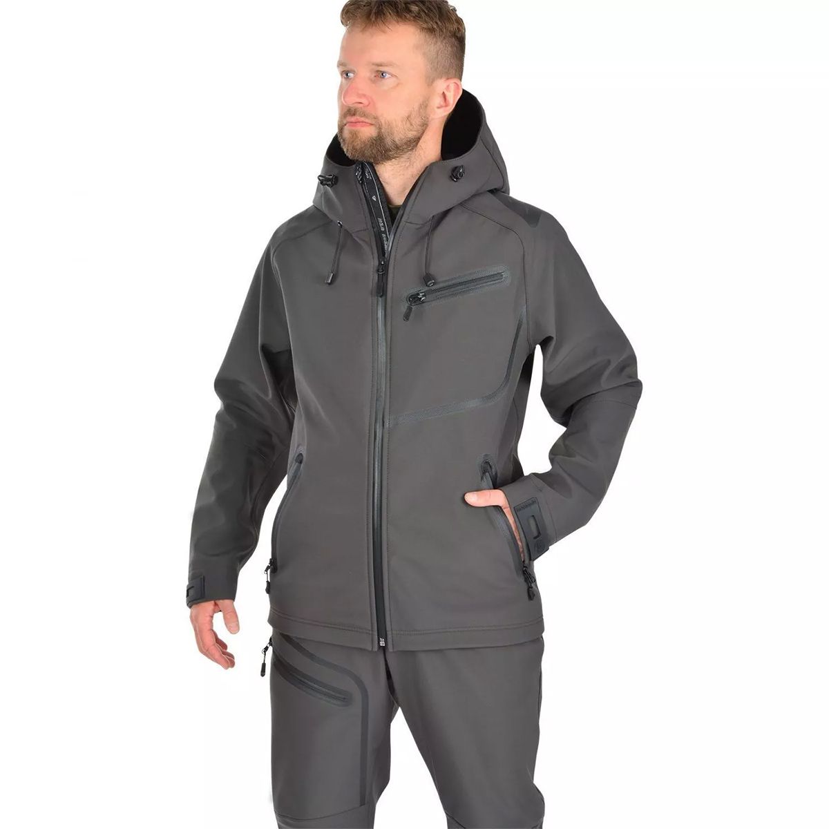 Детальная фотография — Костюм демисезонный HSN Сапсан I (SoftShell) р.58-60 рост 176 серый (до 0°C)
