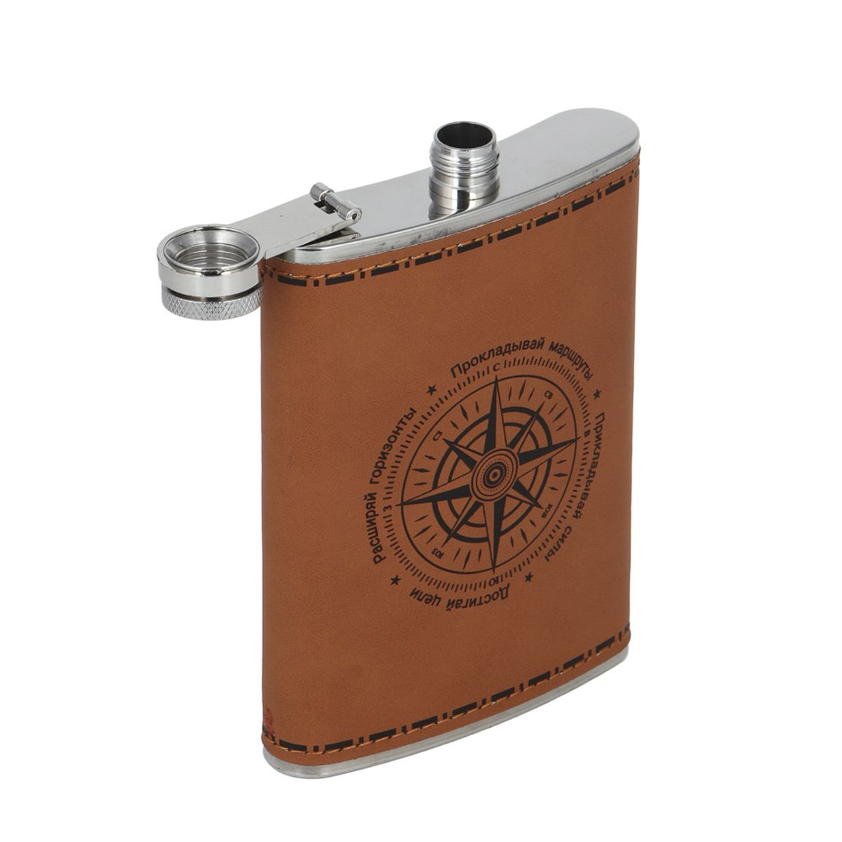 Детальная фотография — Набор Подарочный Azor Fishing (фляжка 250мл+4 стопки+воронка)