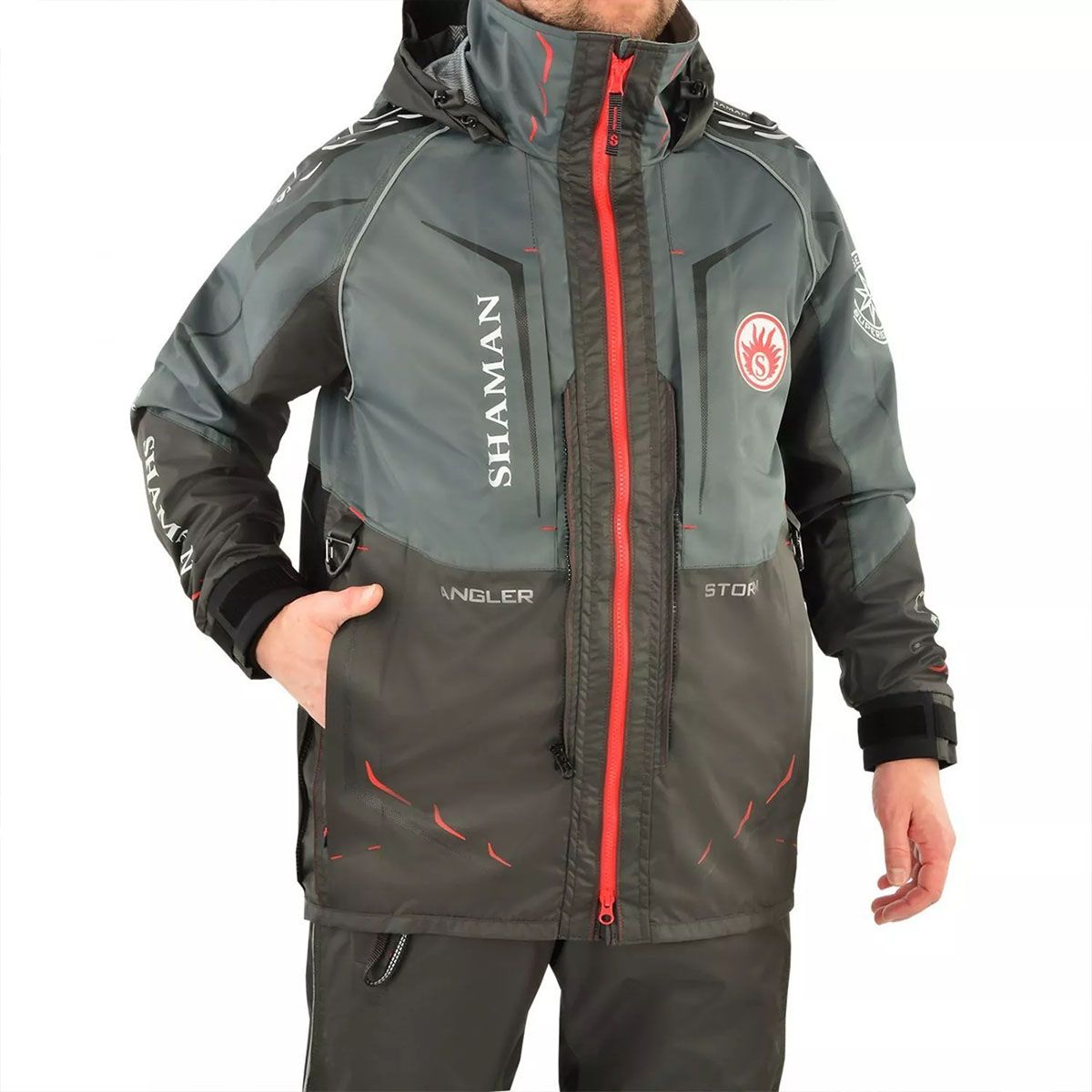 Детальная фотография — Костюм демисезонный HSN Angler (Scandinavia) (без страховочного жилета) р.52-54 рост 182 серый (до 0°C)