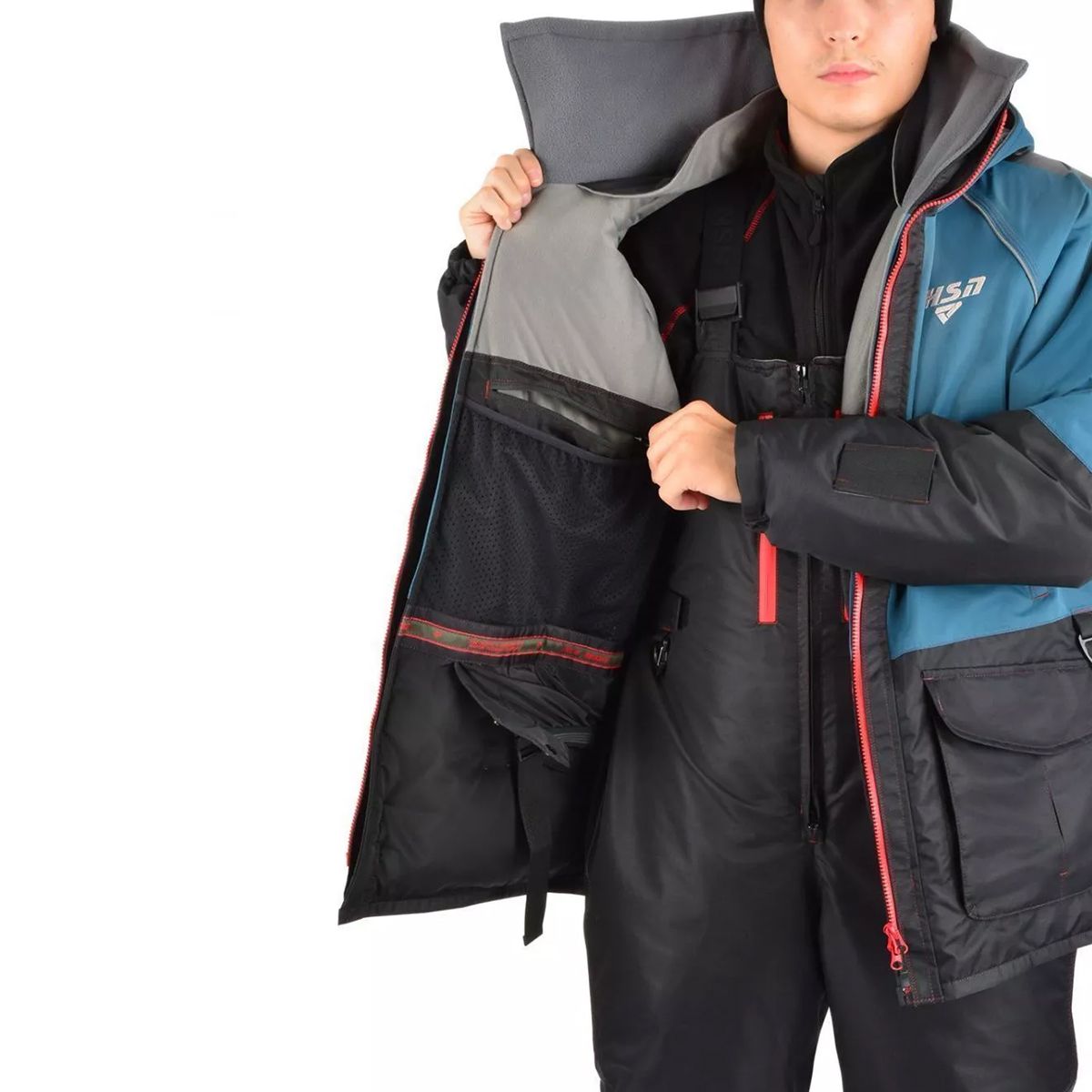 Детальная фотография — Костюм зимний HSN Rescuer VII Comfort плавающий (Hardguard) р.50-52 рост 182 бирюзовый (до -45°С)