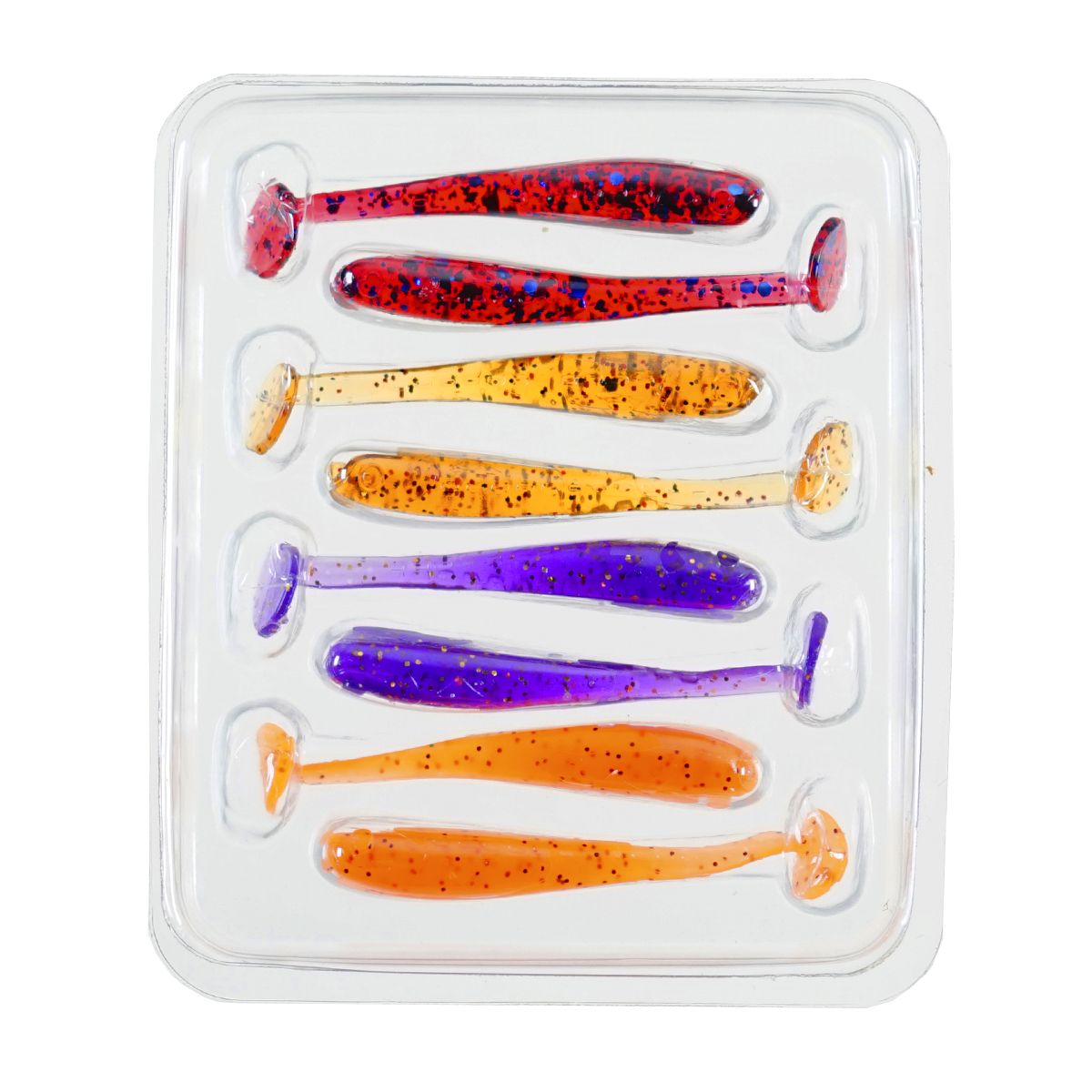 Детальная фотография — Виброхвосты CF Nano Minnow 1.6" 4см съедобные цвет MIX49 аромат кальмара (8шт)