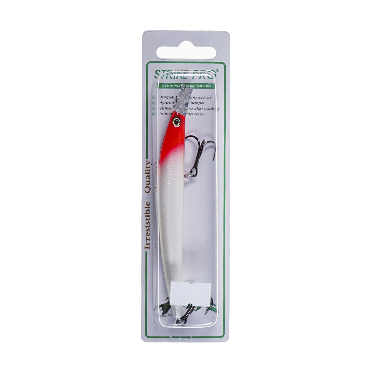Детальная фотография — Воблер Strike Pro Top Water Minnow 110F плавающий 110мм 10,5гр 0,2м-0,7м цвет 022PF (Milk Redhead) (JL-166F#022PF)