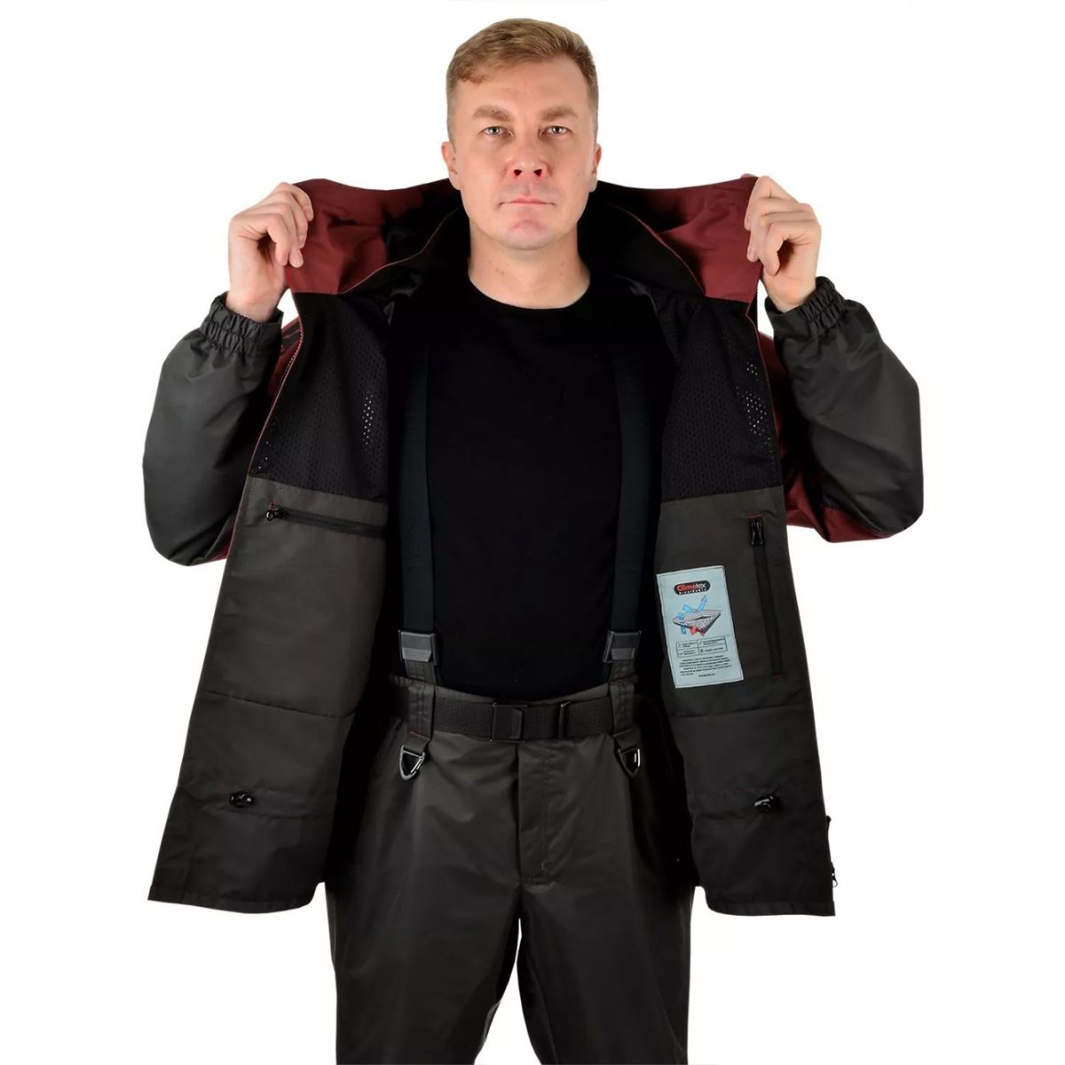 Детальная фотография — Костюм демисезонный HSN River (Hardguard) р.56-58 рост 182 махагон (до 0°C)