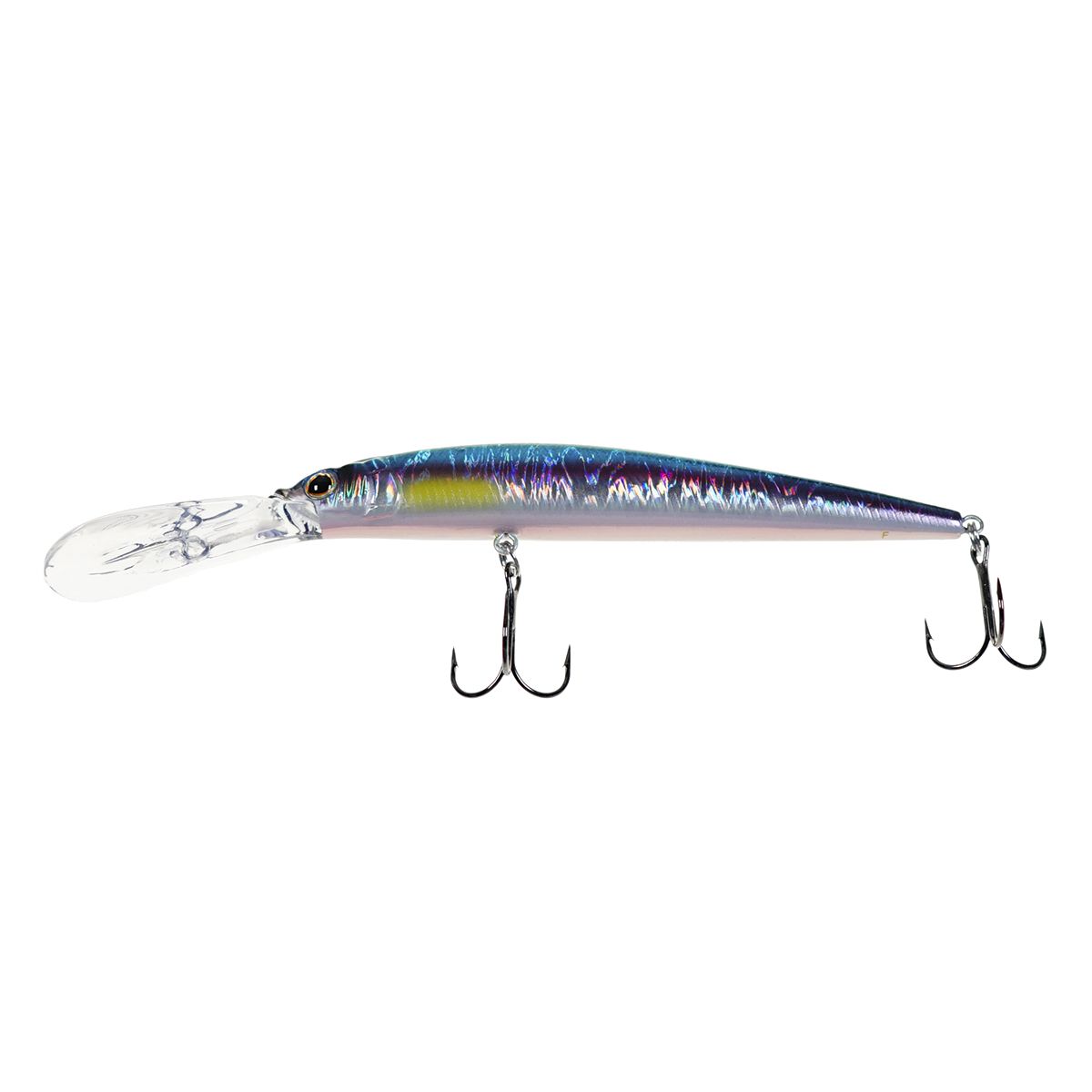 Детальная фотография — Воблер Strike Pro Alpha Diver 110 плавающий 110мм 13гр 2,5м-4м цвет A210-SBO-RP (Rainbow Ghost Wakasagi) (JL-062F#A210-SBO-RP)