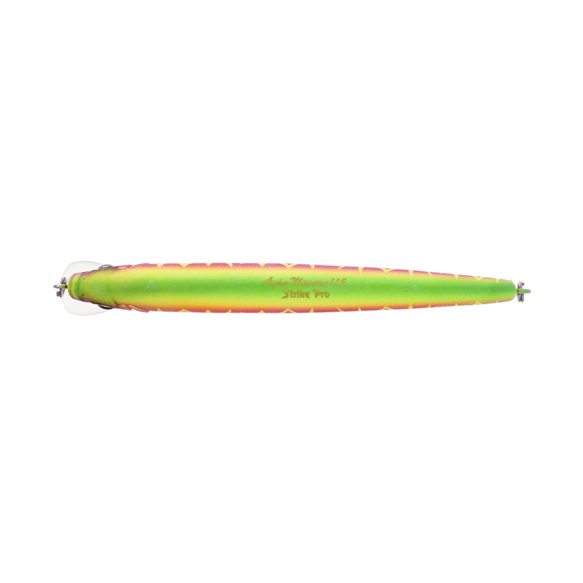 Детальная фотография — Воблер Strike Pro Alpha Minnow 115 плавающий 115мм 12гр 0,6м-1,6м цвет A230S (Watermelon Mat Tiger) (EG-033F#A230S)