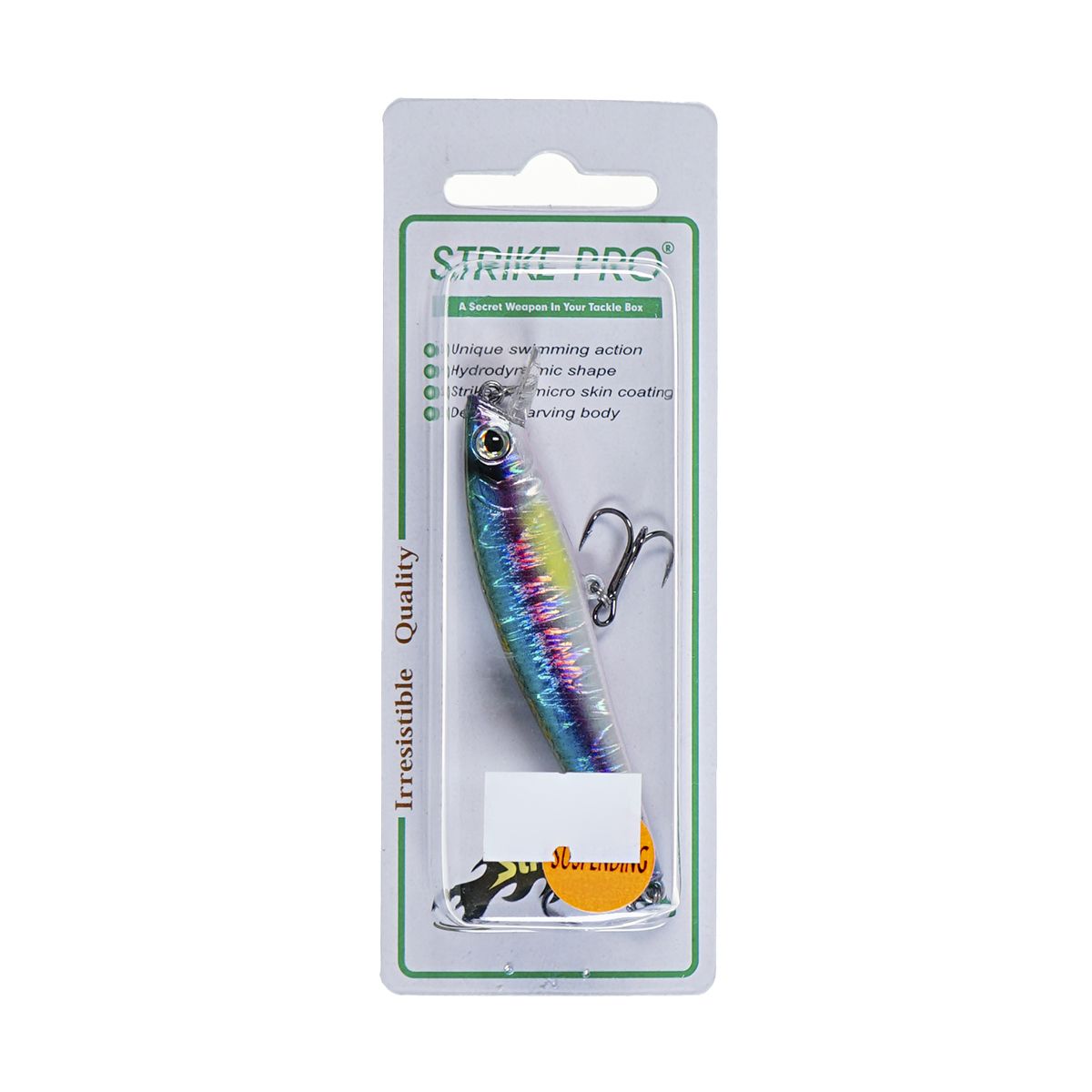 Детальная фотография — Воблер Strike Pro Arc Minnow 75SP нейтральный 75мм 5,5гр 0,4м-0,8м цвет A210-SBO-RP (Rainbow Ghost Wakasagi) (JL-119-SP#A210-SBO-RP)