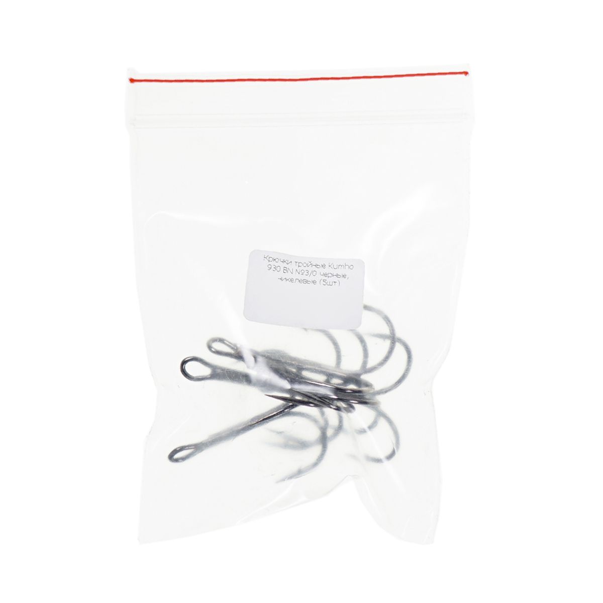 Детальная фотография — Крючки тройные Kumho 930 BN №3/0 черные, никелевые (5шт)