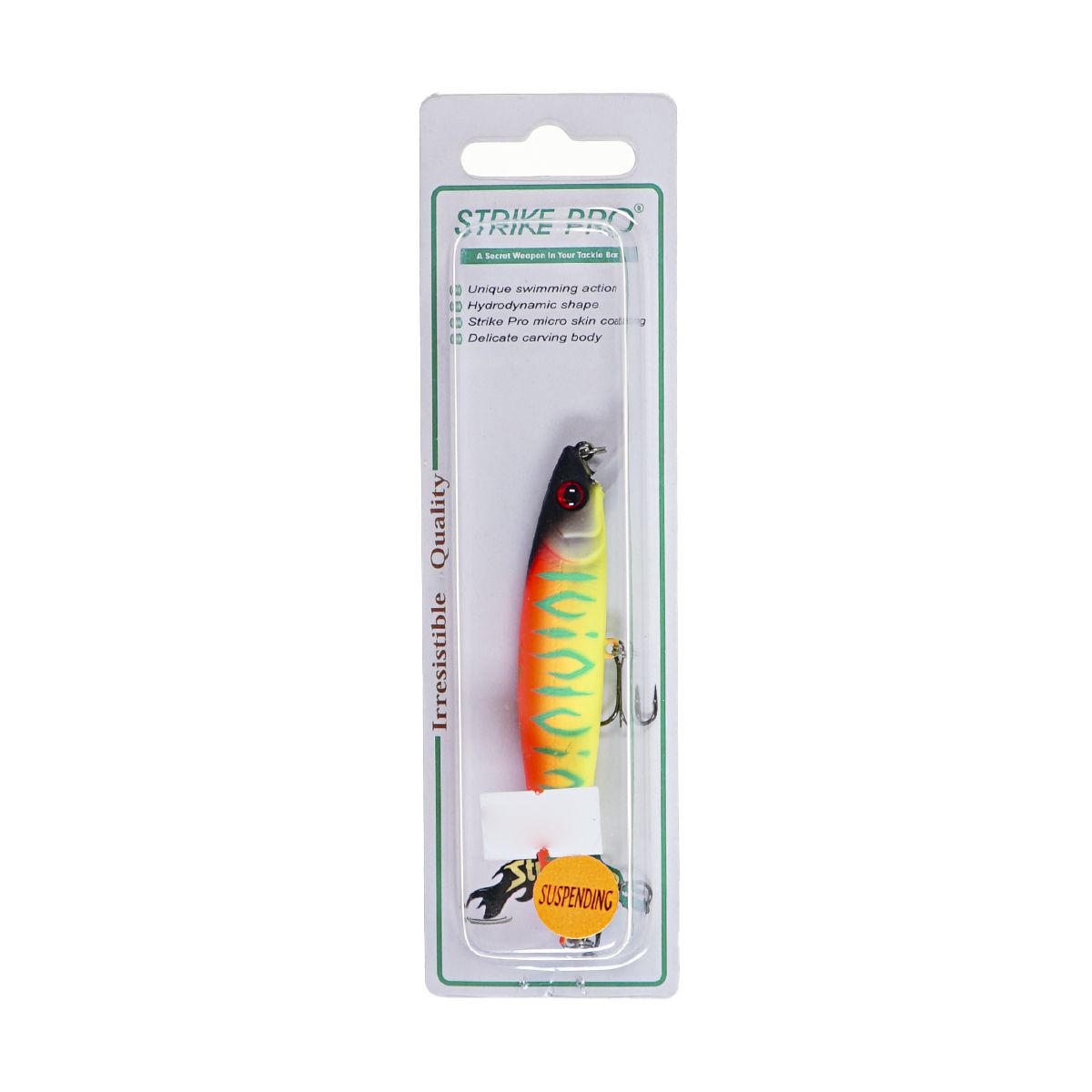 Детальная фотография — Воблер Strike Pro Arc Minnow 90SP нейтральный 90мм 9гр 0,5м-1м цвет A242S (Sunrise Mat Tiger) (JL-120-SP#A242S)