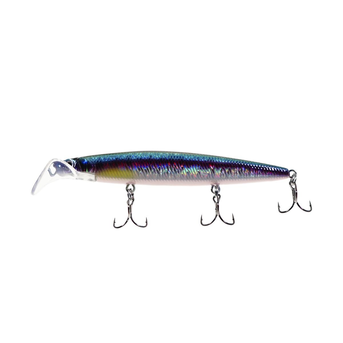 Детальная фотография — Воблер Strike Pro Scooter Minnow 90F плавающий 90мм 6,6гр 0,5м-1,5м цвет A210-SBO-RP (Rainbow Ghost Wakasagi) (EG-186AF#A210-SBO-RP)