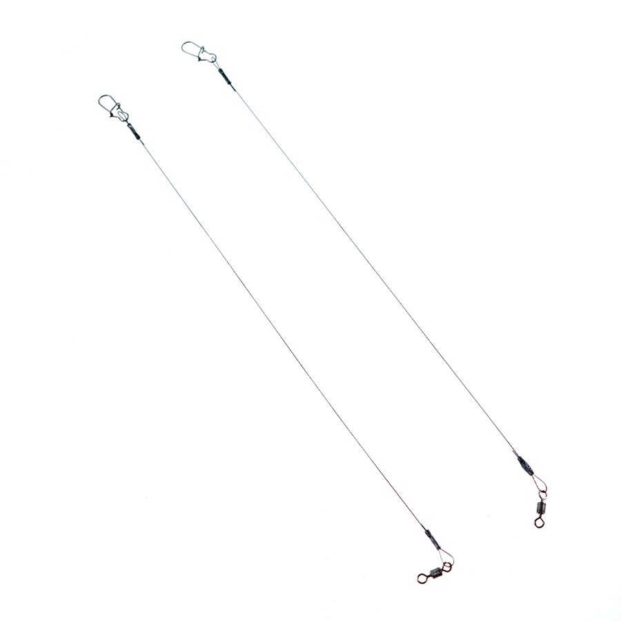 Детальная фотография — Поводки Zuban титановые оснащенные 20см 16кг (2шт)