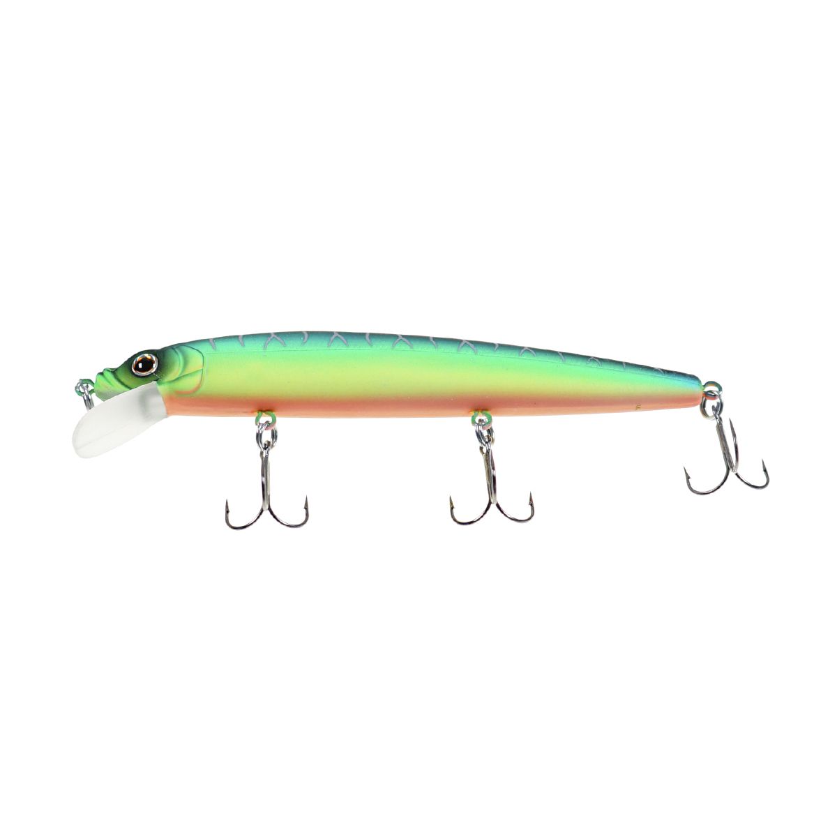 Детальная фотография — Воблер Strike Pro Alpha Minnow 115 плавающий 115мм 12гр 0,6м-1,6м цвет A223S-RP (Pearl Mat Tiger) (EG-033F#A223S-RP)