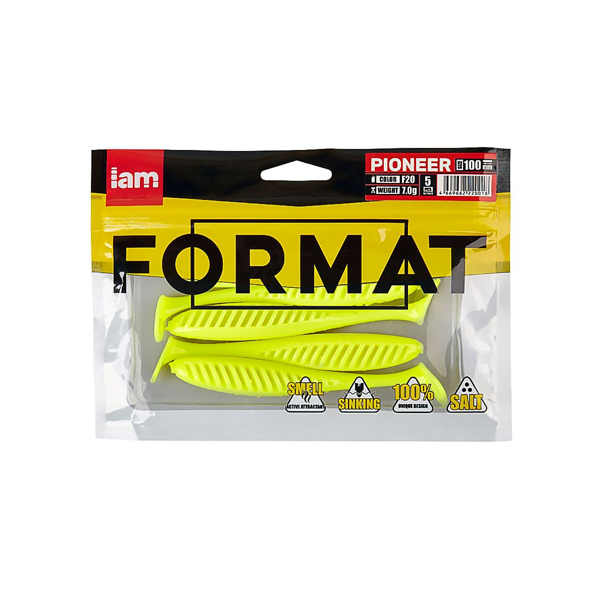 Детальная фотография — Виброхвосты Format Pioneer 10см съедобные цвет F20 (5шт)