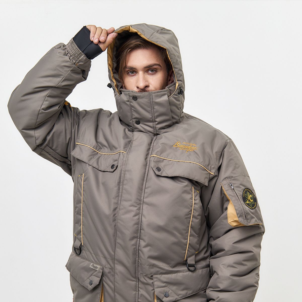 Детальная фотография — Костюм зимний Canadian Camper Snow Lake Pro р.XXL(56-58) рост 180-188 коричневый (до -35°С)