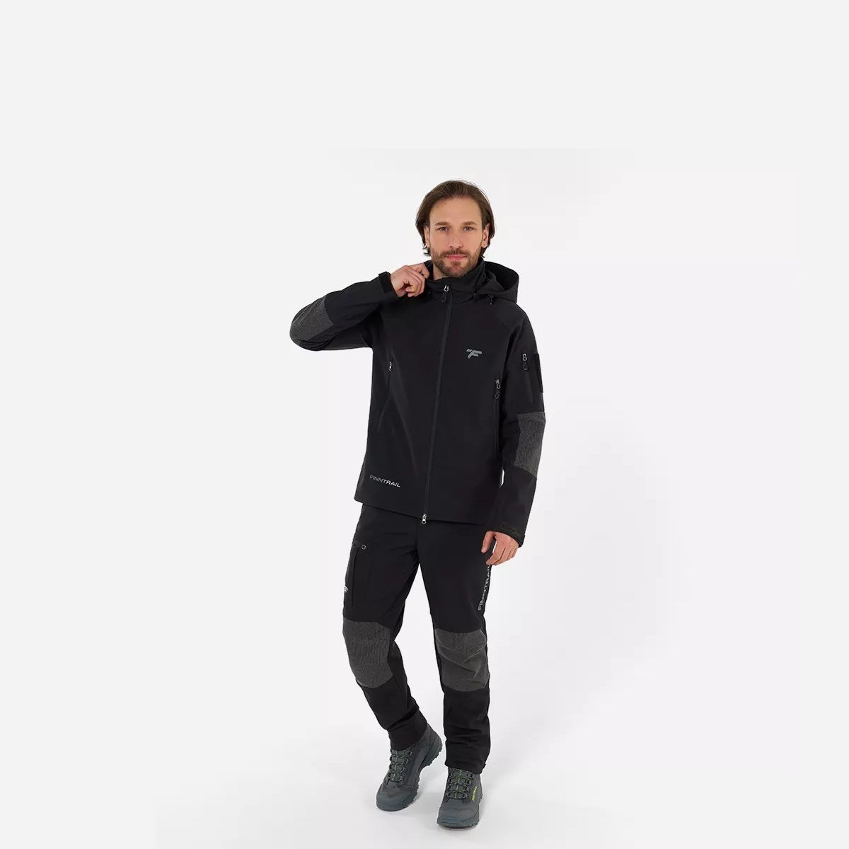 Детальная фотография — Куртка демисезонная Finntrail Tactic Graphite 1323 (SoftShell) р.L черная