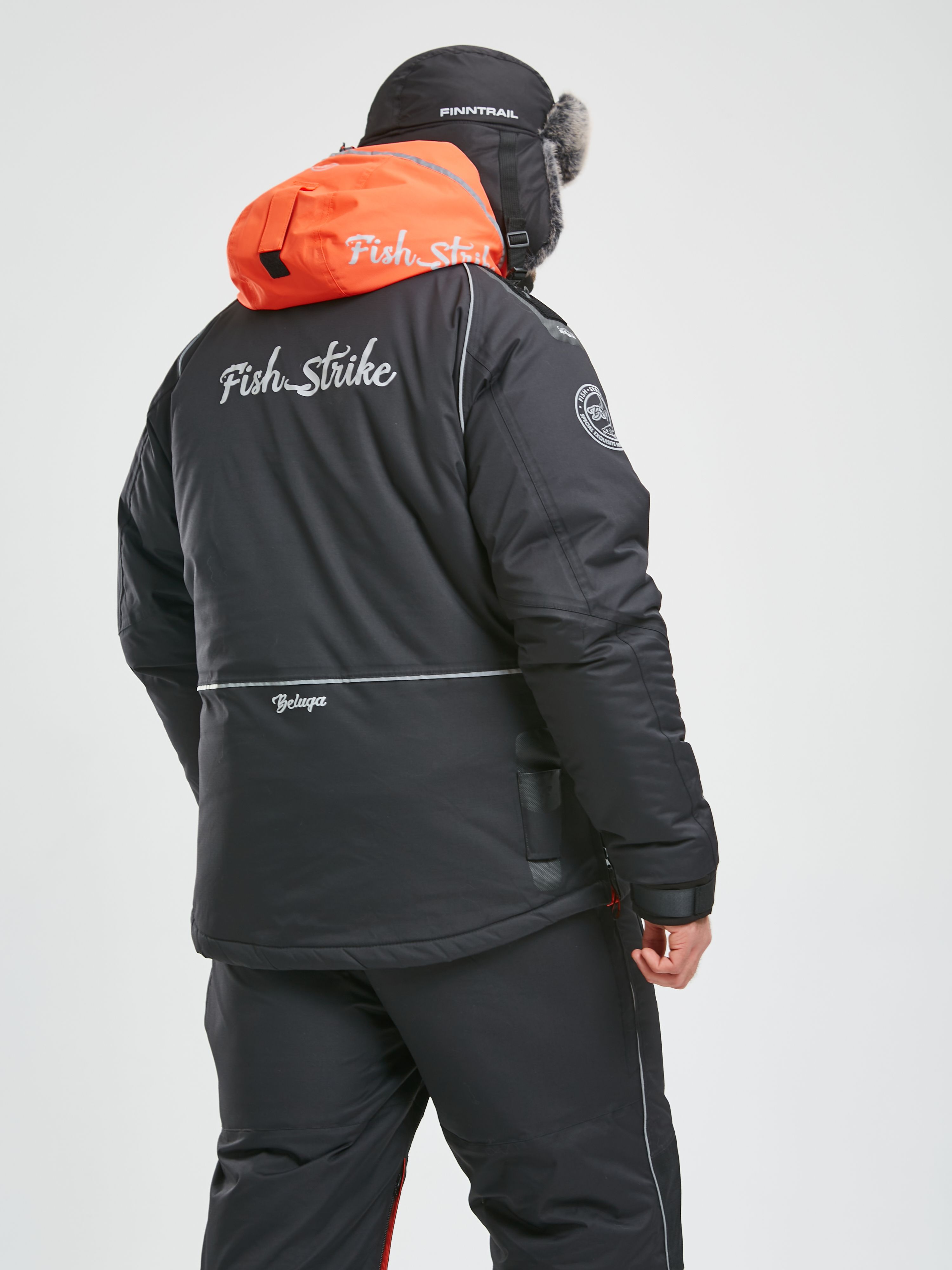 Детальная фотография — Костюм зимний Fish Strike Белуга р.56-58 черный, красный (до -45°С)