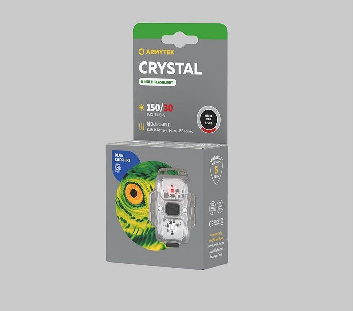 Детальная фотография — Мультифонарь Armytek Crystal (красный, белый свет) серый (F07001G)