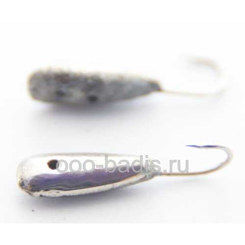 Мормышка паяная Ручейник, 0,65гр мельхиор