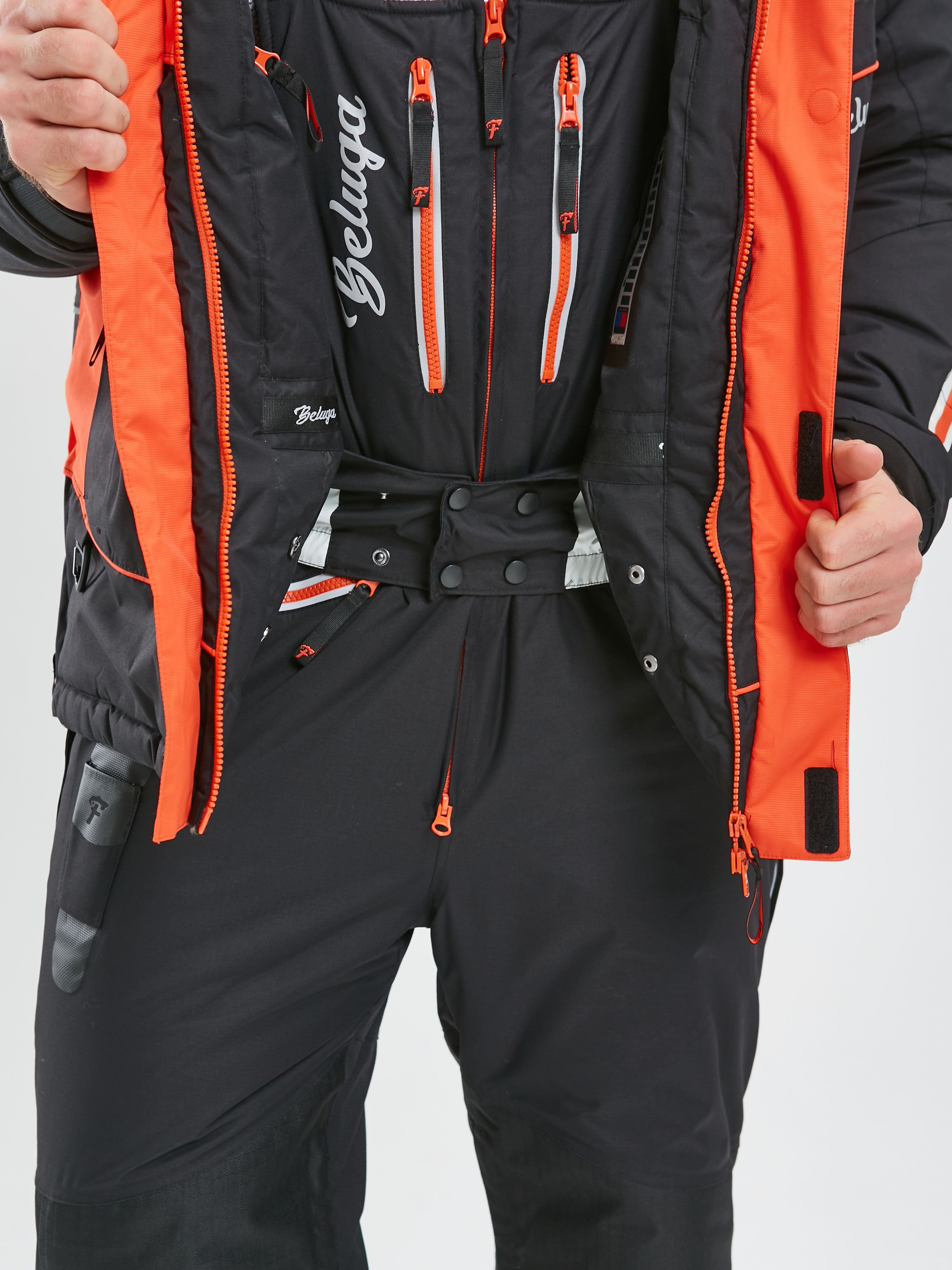 Детальная фотография — Костюм зимний Fish Strike Белуга р.56-58 черный, красный (до -45°С)