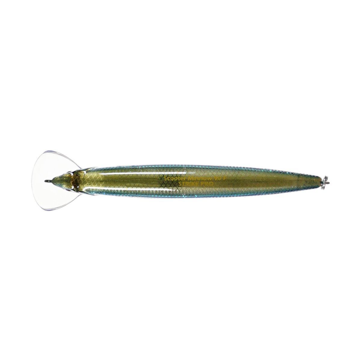 Детальная фотография — Воблер Strike Pro Scooter Minnow 90F плавающий 90мм 6,6гр 0,5м-1,5м цвет A210-SBO-RP (Rainbow Ghost Wakasagi) (EG-186AF#A210-SBO-RP)