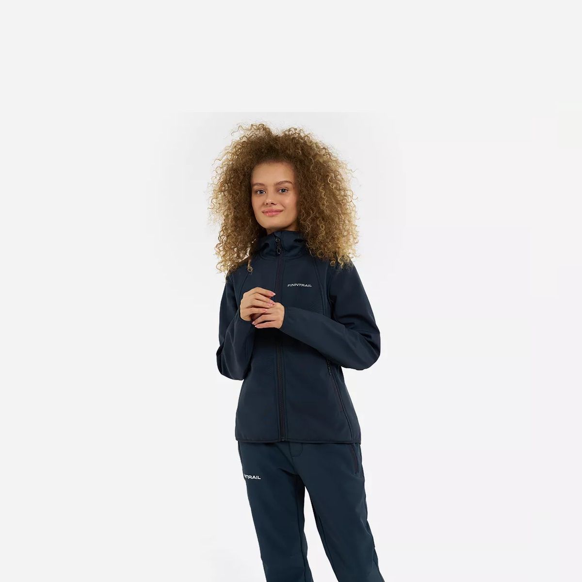Детальная фотография — Куртка демисезонная женская Finntrail Nitro W DarkGrey 1322 (SoftShell) р.S темно-серая