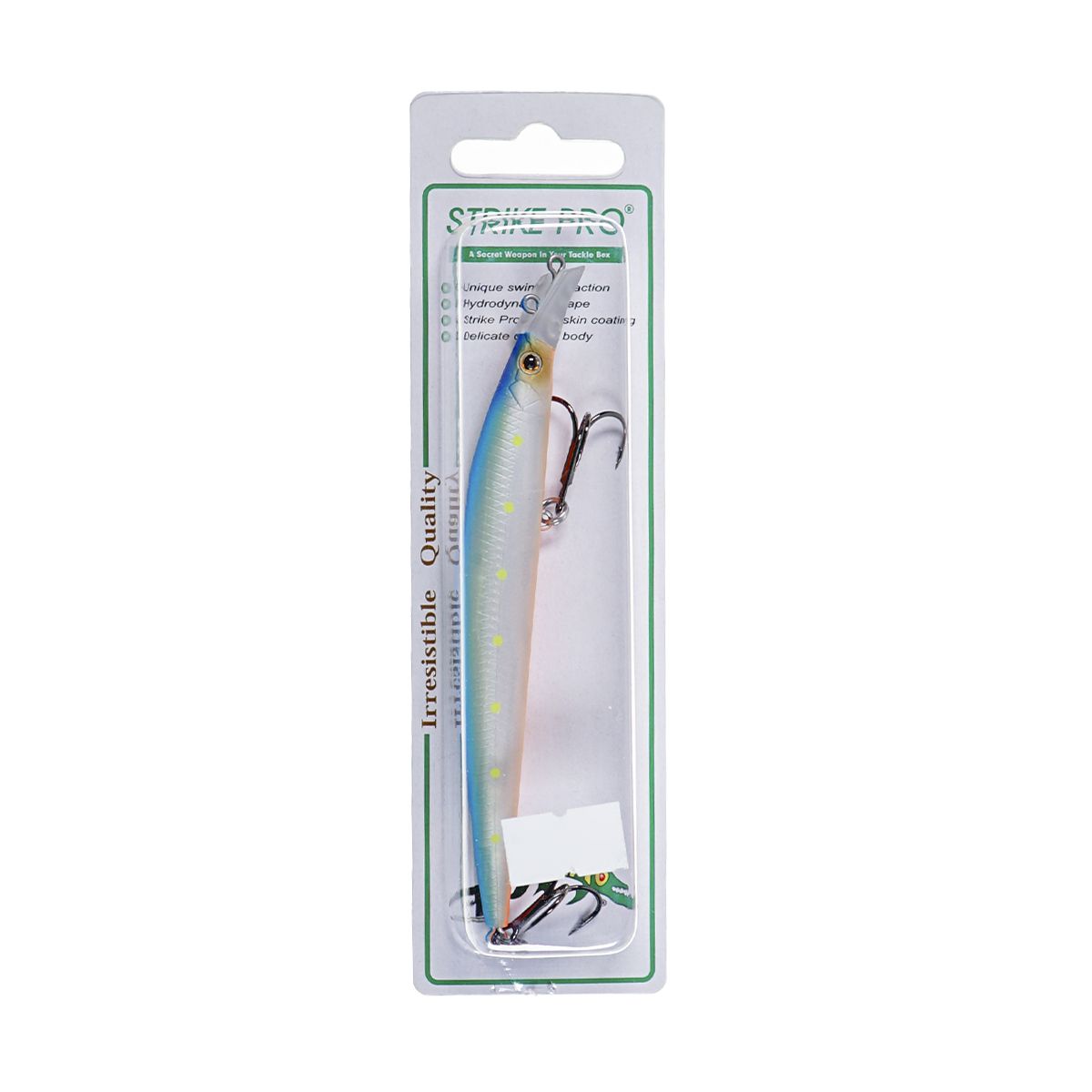 Детальная фотография — Воблер Strike Pro Top Water Minnow 110F плавающий 110мм 10,5гр 0,2м-0,7м цвет S056C (Blue Mat Transparent Milk) (JL-166F#S056C)