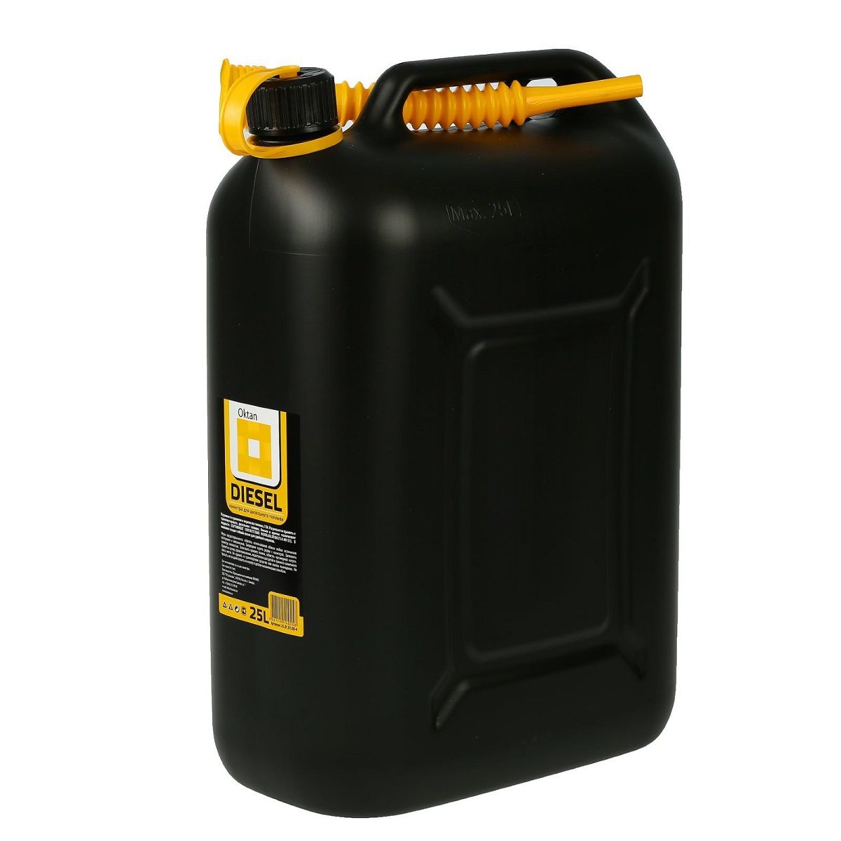 Детальная фотография — Канистра Oktan 25л пластик, ГСМ черная