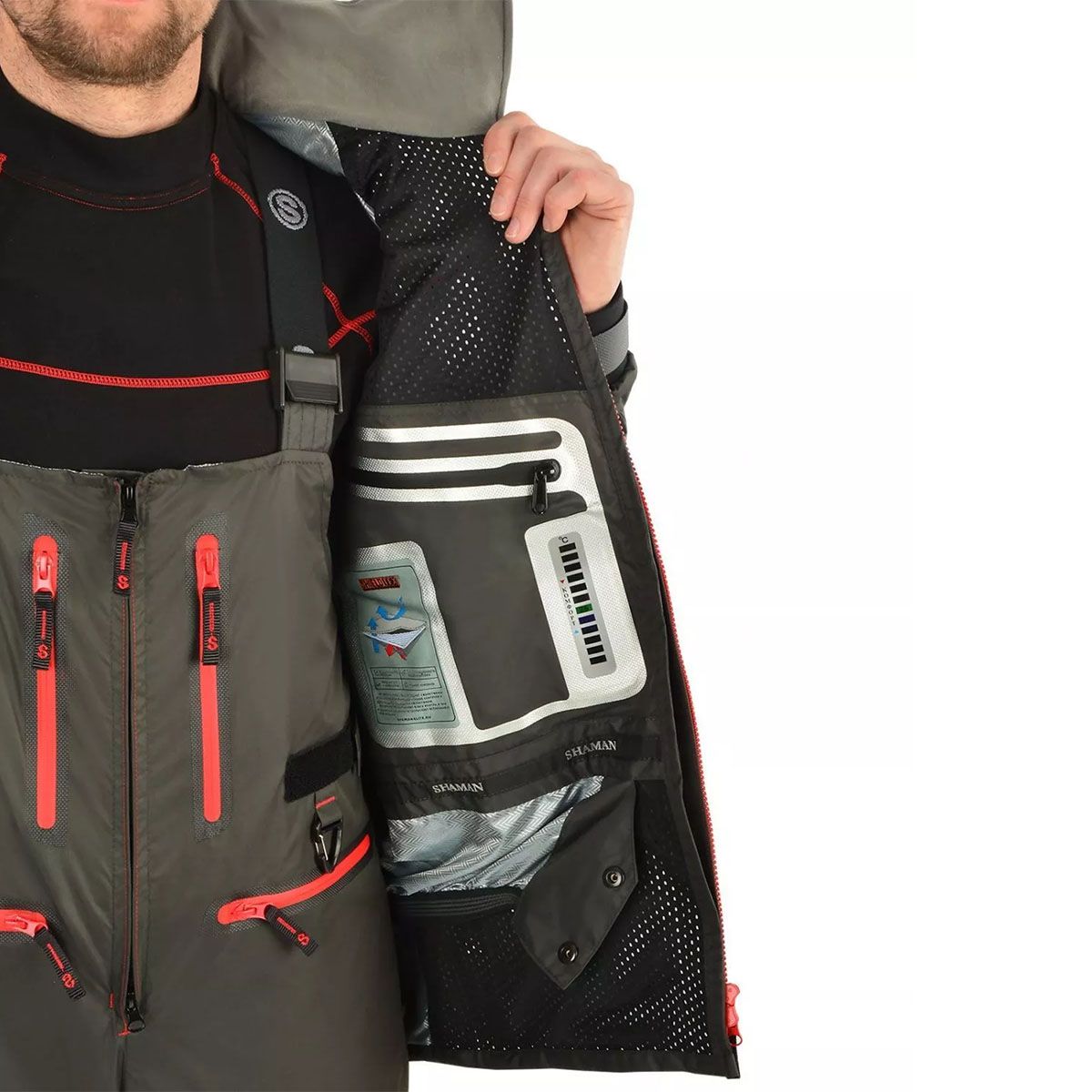 Детальная фотография — Костюм демисезонный HSN Angler (Scandinavia) (без страховочного жилета) р.52-54 рост 182 серый (до 0°C)