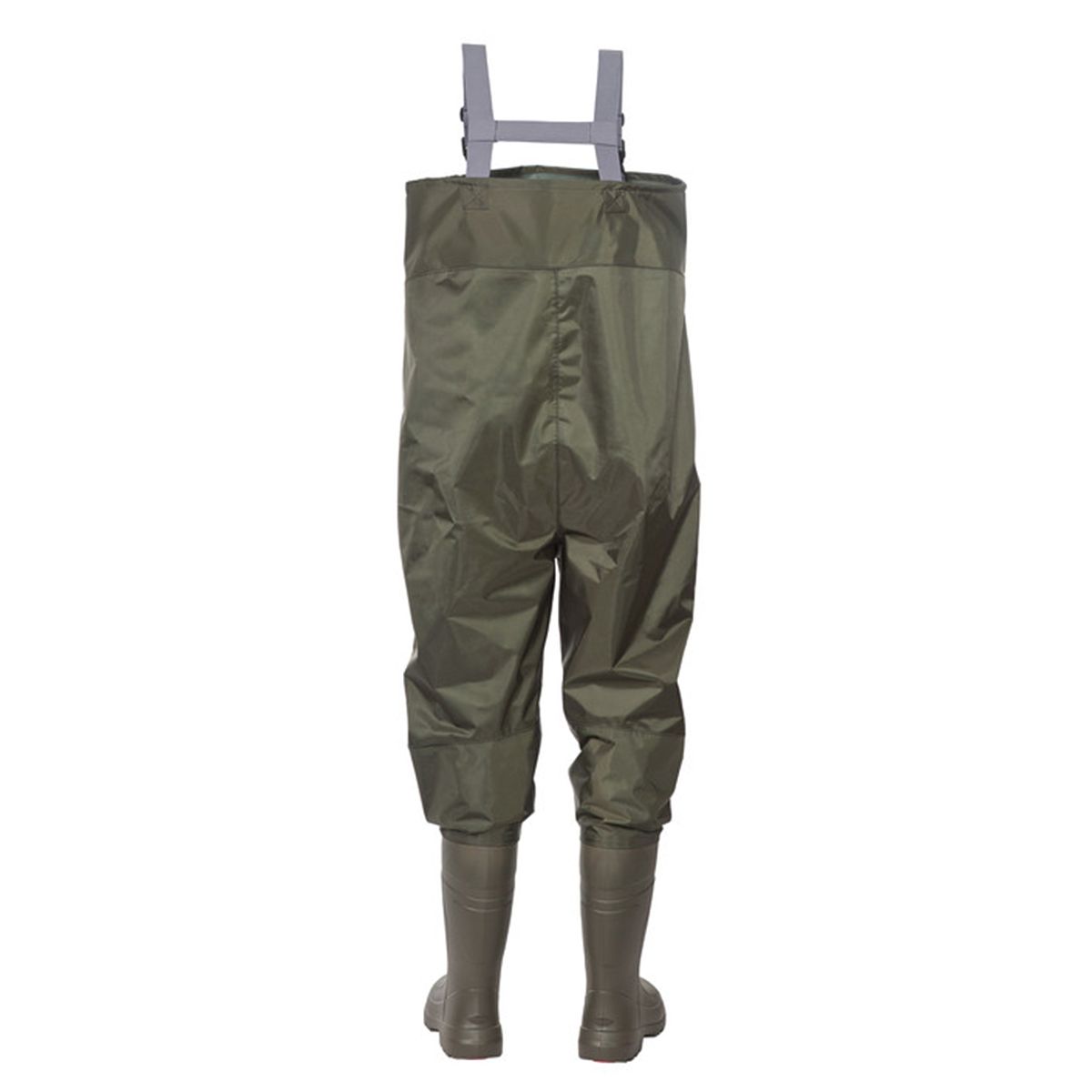 Детальная фотография — Полукомбинезон рыбацкий Torvi Перекат с сапогами (ПВХ, ЭВА, 4-слойный чулок, подошва ТЭП) р.41-42(L(52-54)) оливковый