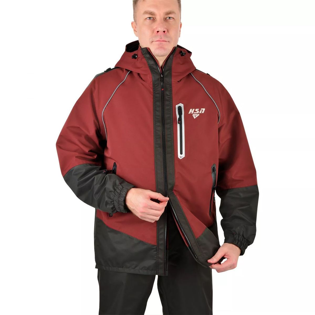Детальная фотография — Костюм демисезонный HSN River (Hardguard) р.56-58 рост 182 махагон (до 0°C)