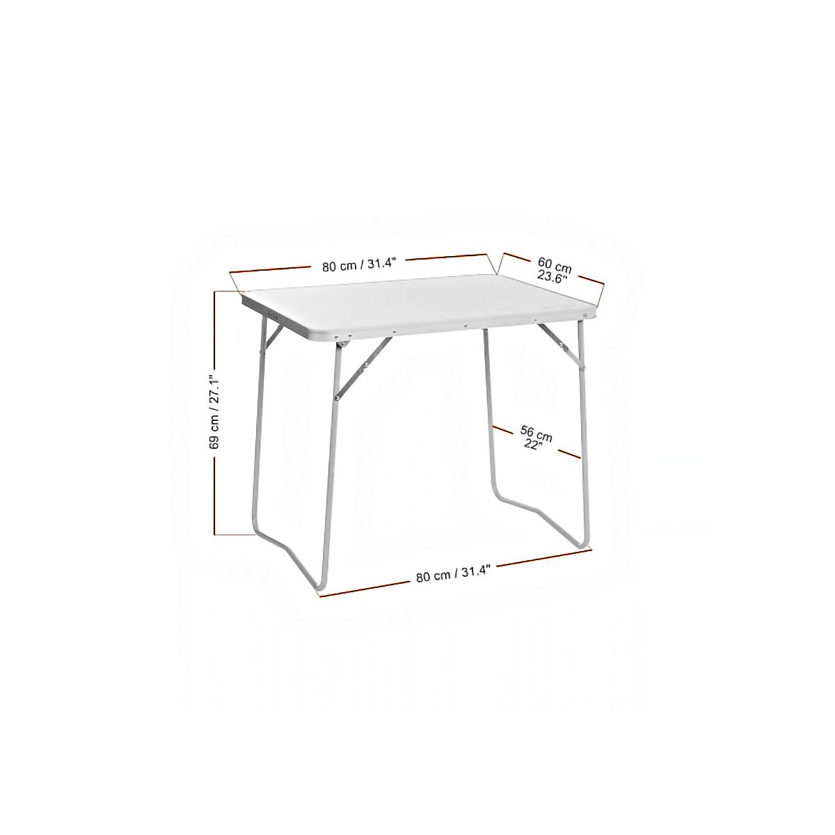 Детальная фотография — Стол Helios 80х60х69см складной (Т-21405)