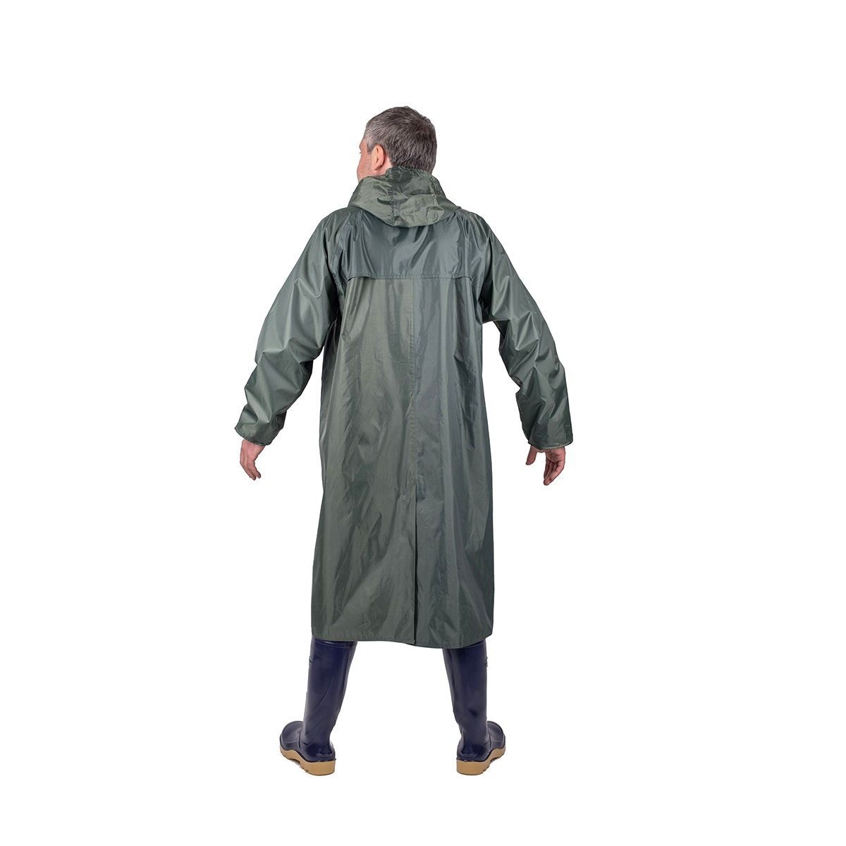Детальная фотография — Дождевик-плащ Тайфун, проклеенные швы (ПЭ с ПВХ) р.60-62 рост 170-176 зеленый