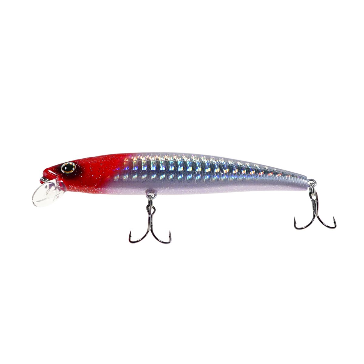 Детальная фотография — Воблер Strike Pro Arc Minnow 90SP нейтральный 90мм 9гр 0,5м-1м цвет 022PPP-713 (Redhead Silver) (JL-120-SP#022PPP-713)