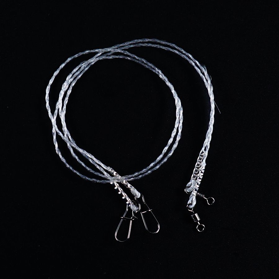 Детальная фотография — Поводки флюорокарбоновые, плетеные 30см 15кг (2шт)